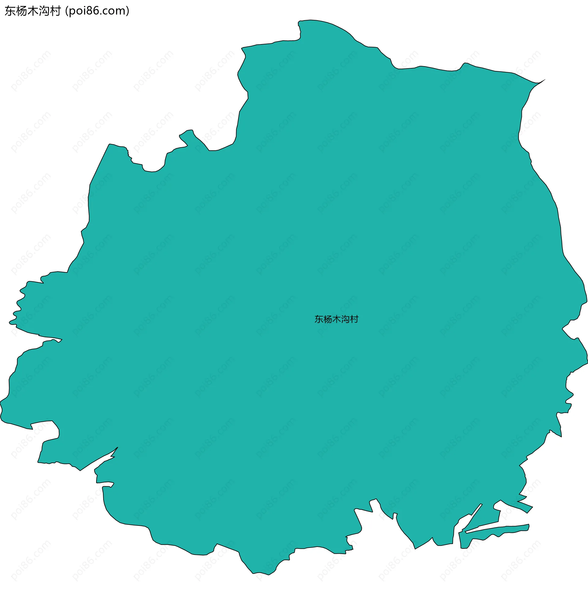 东杨木沟村边界地图