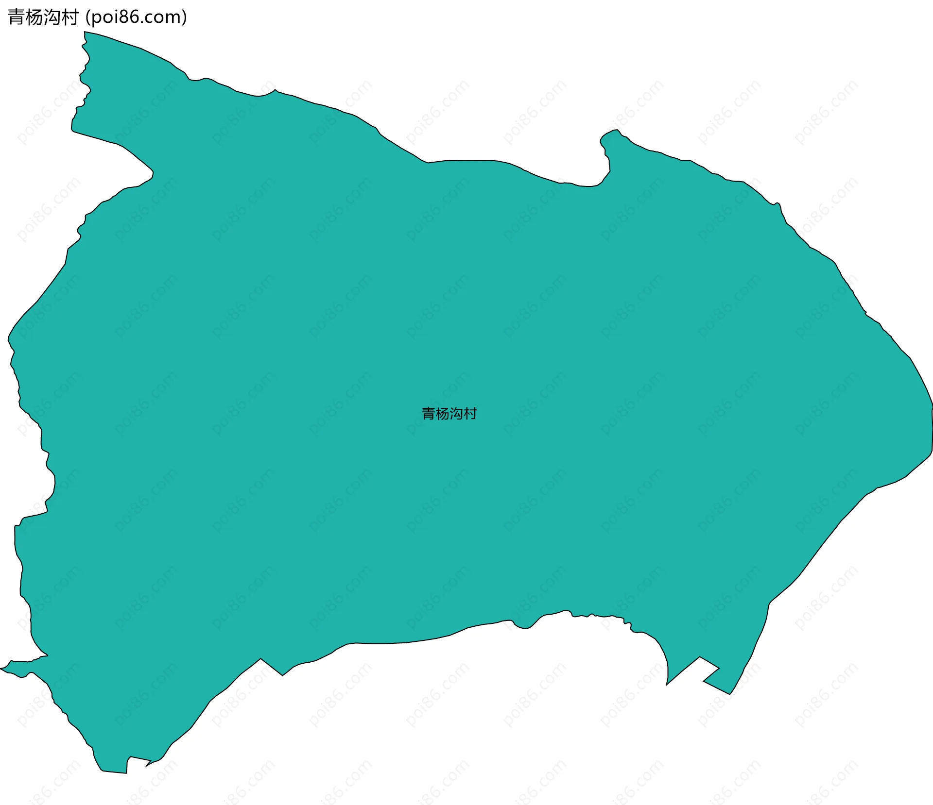 青杨沟村边界地图