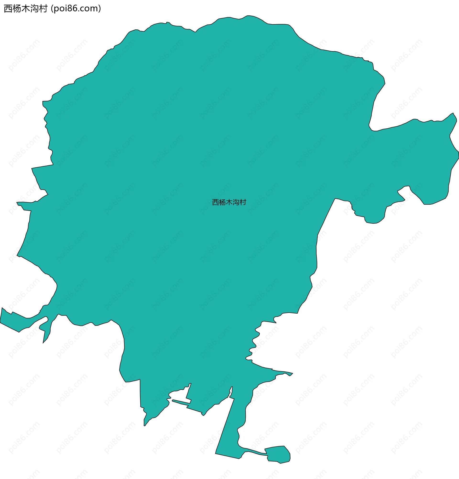 西杨木沟村边界地图