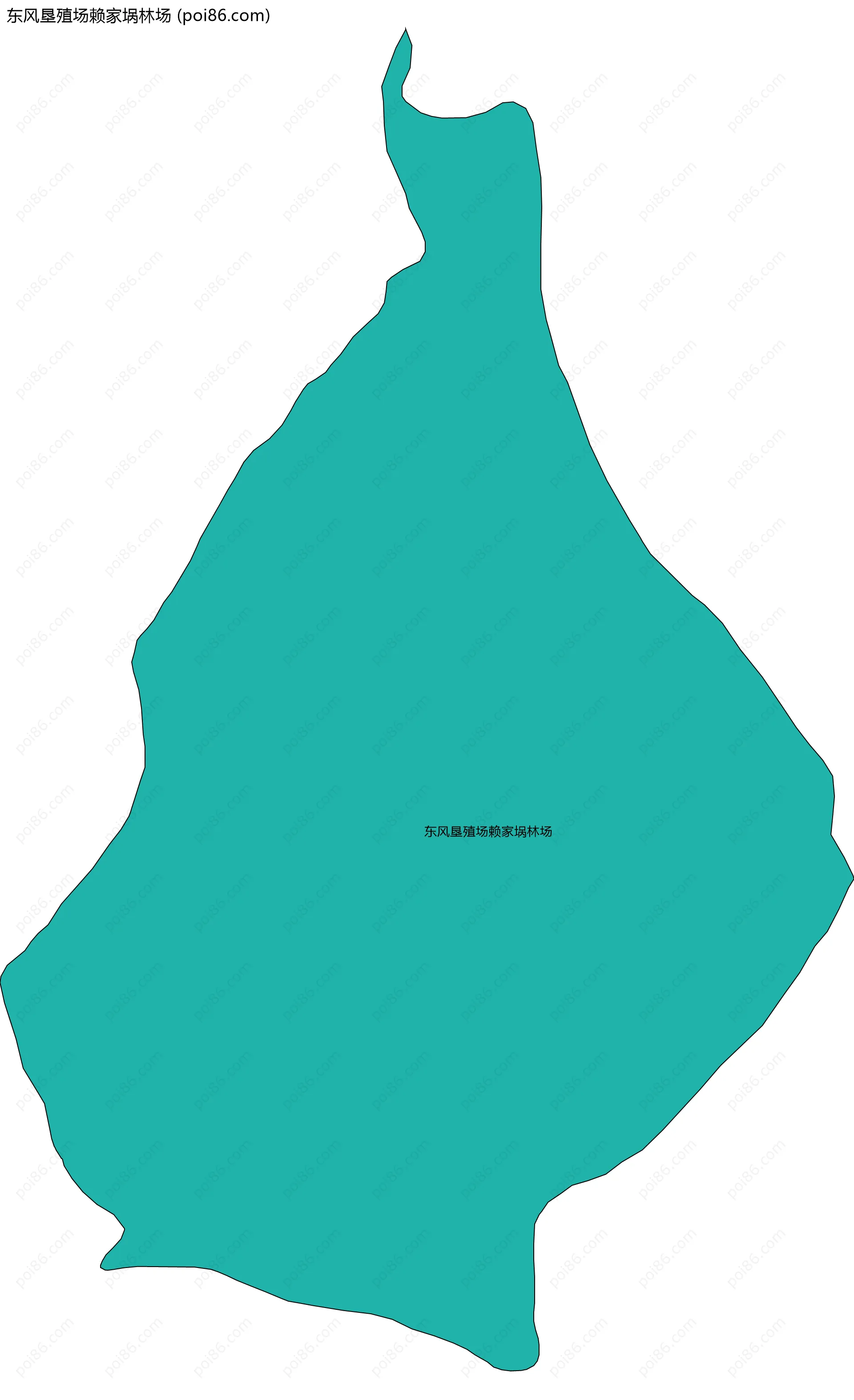 东风垦殖场赖家埚林场边界地图