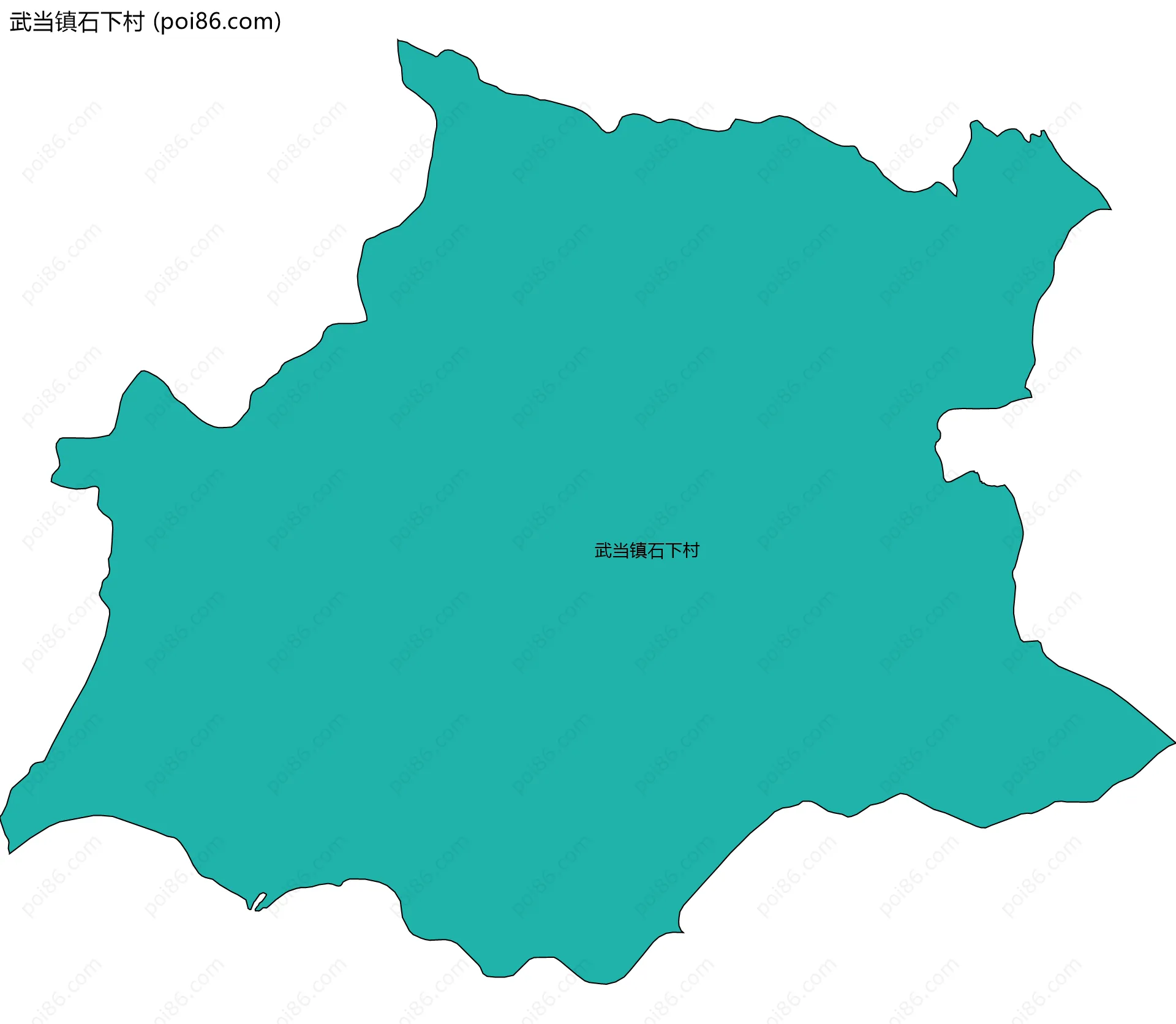 武当镇石下村边界地图