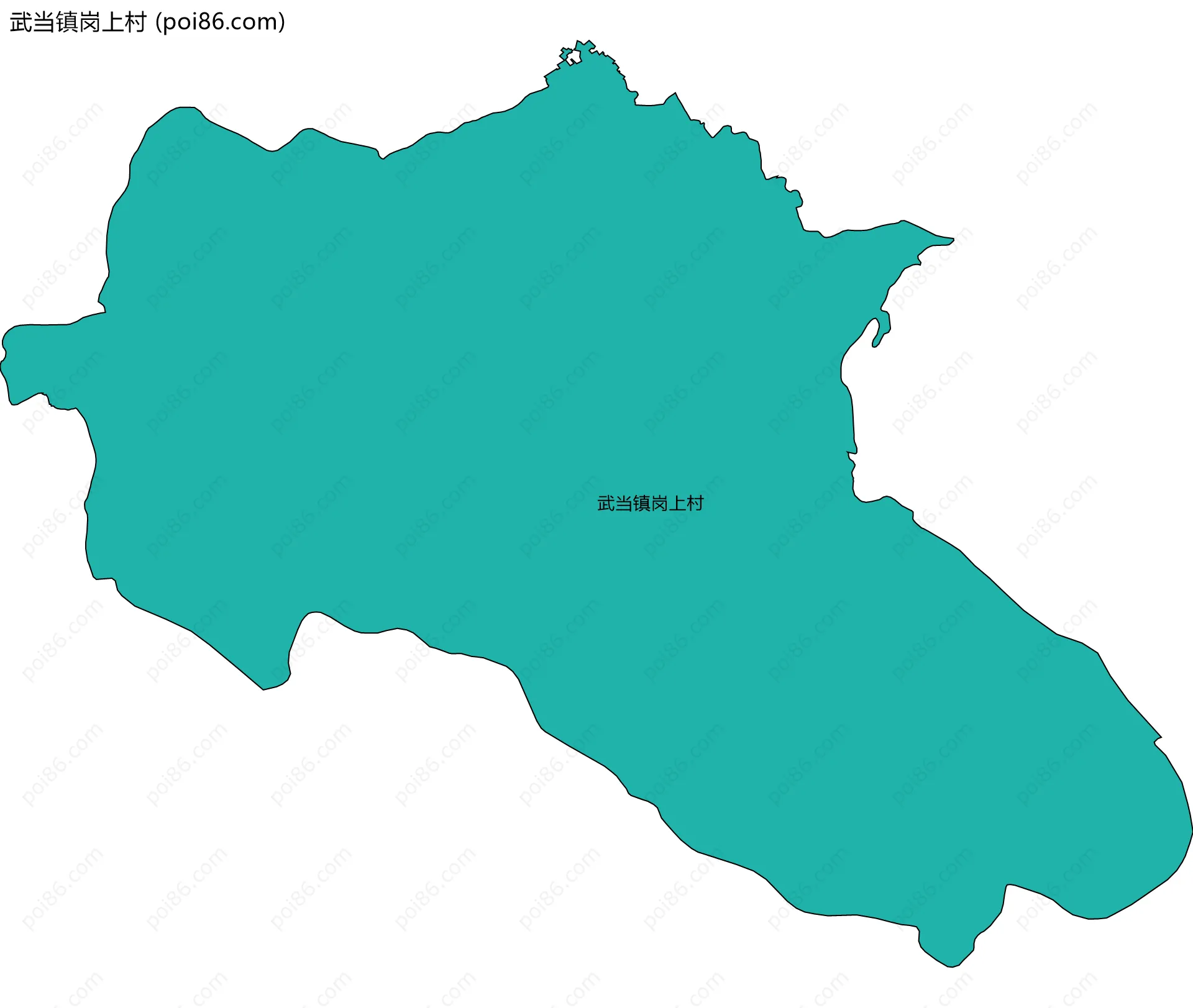 武当镇岗上村边界地图