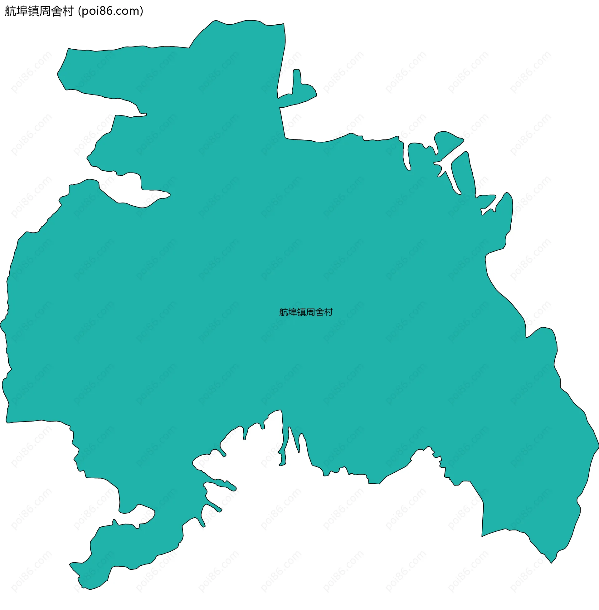 航埠镇周舍村边界地图