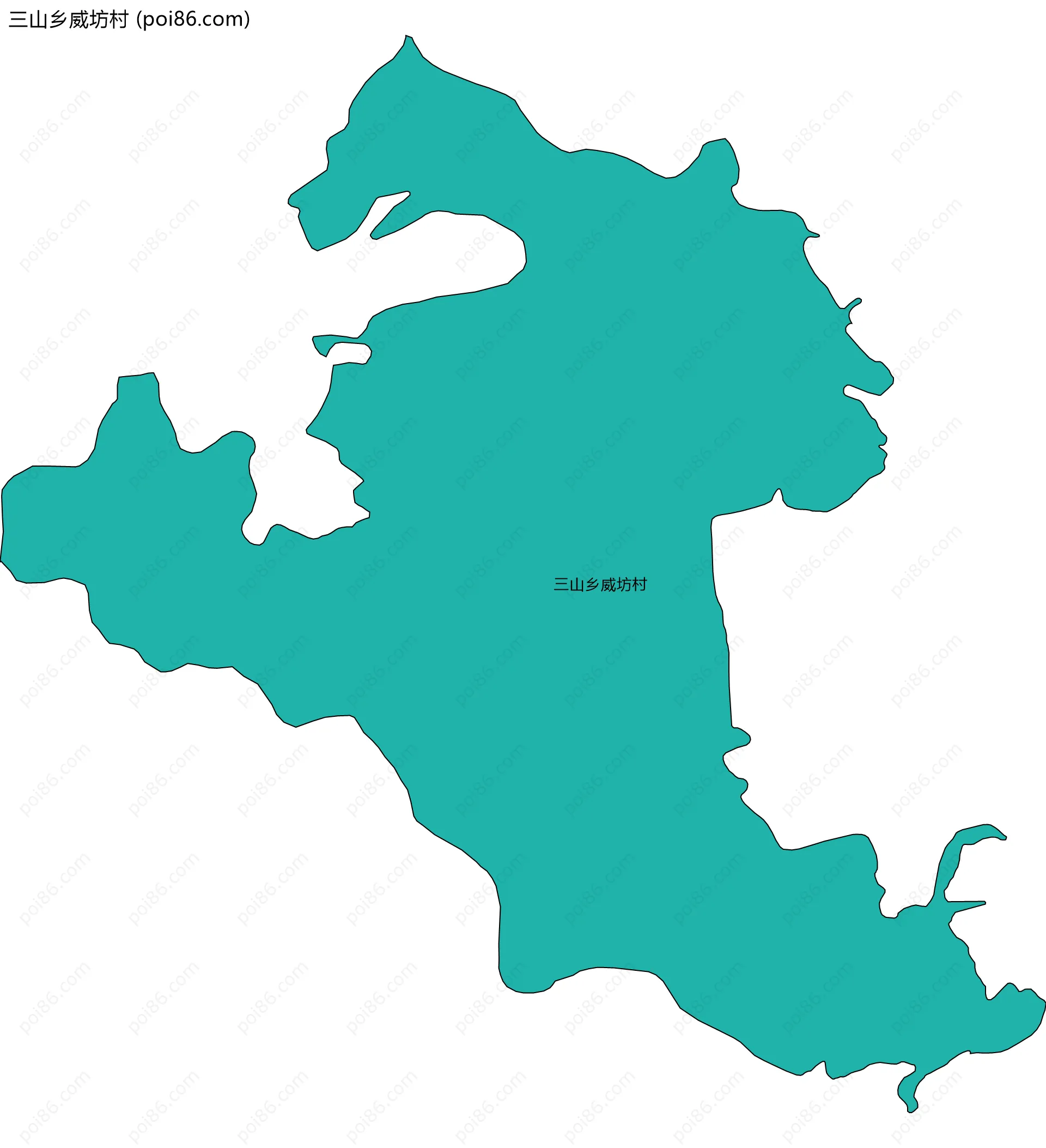 三山乡威坊村边界地图