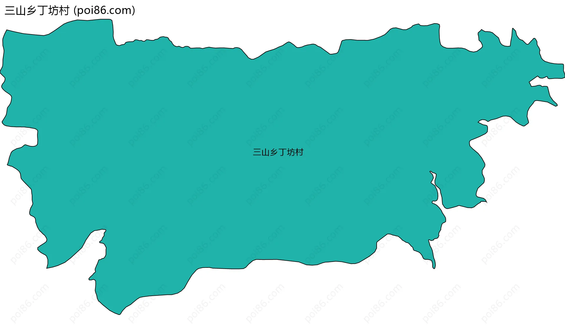三山乡丁坊村边界地图