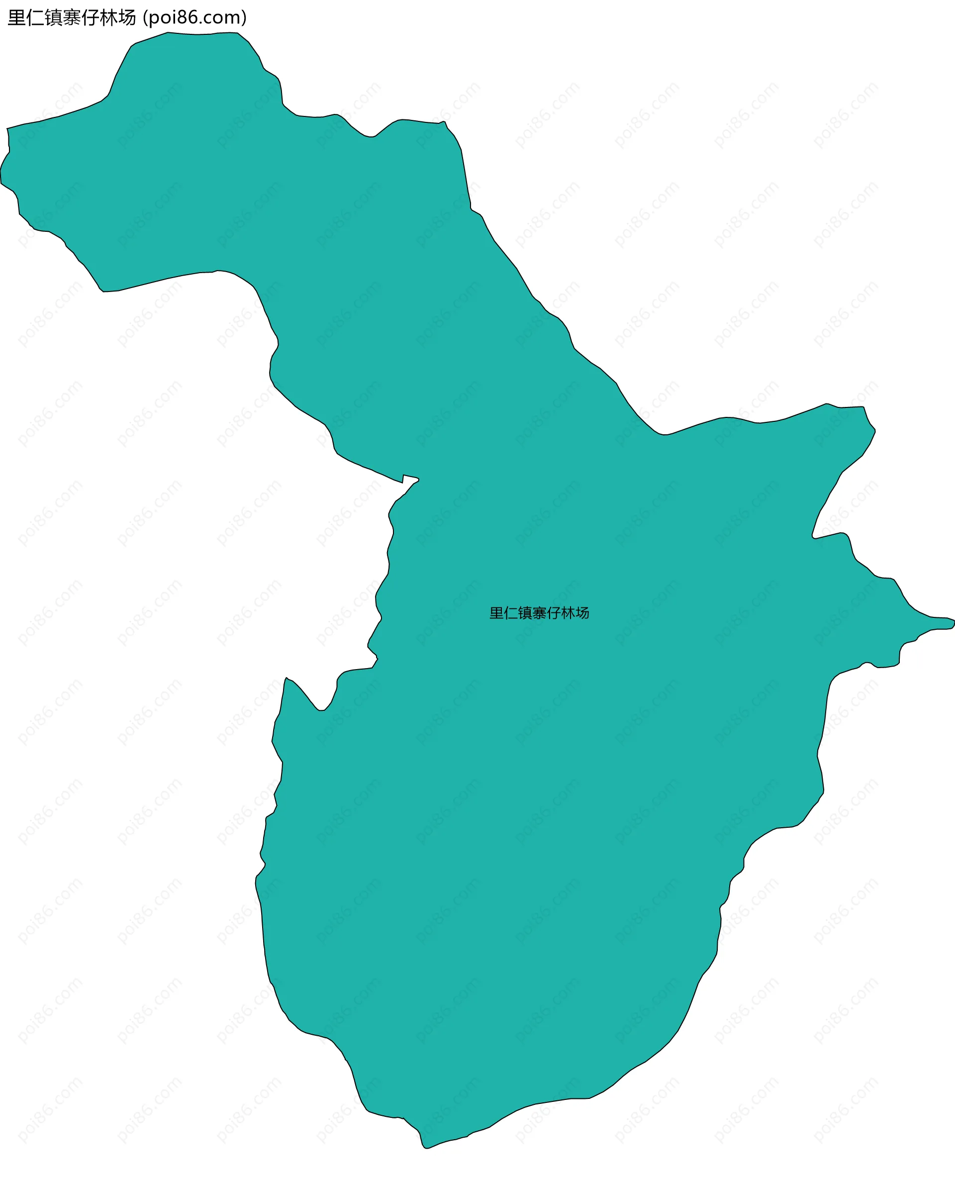 里仁镇寨仔林场边界地图