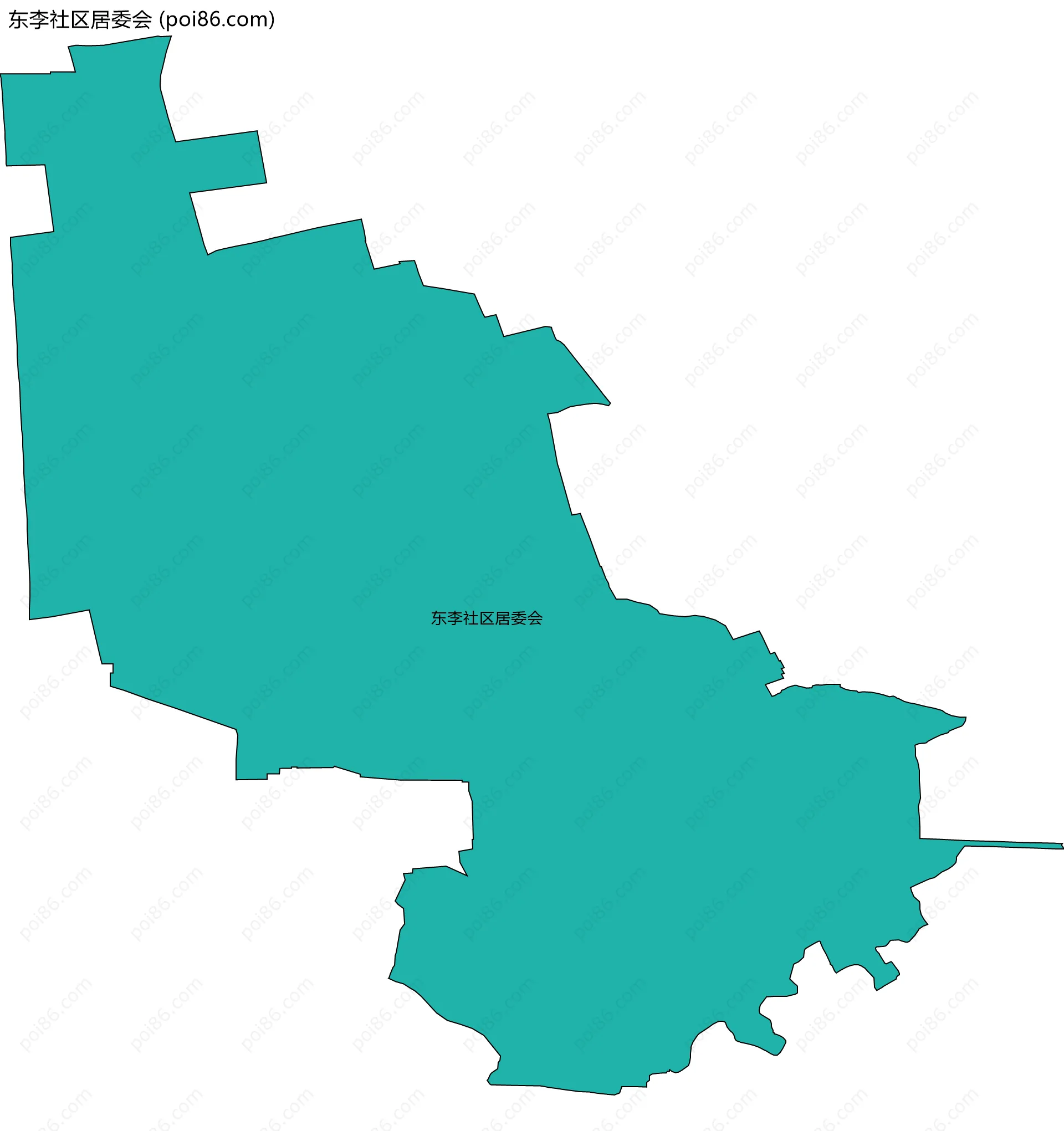 东李社区居委会边界地图