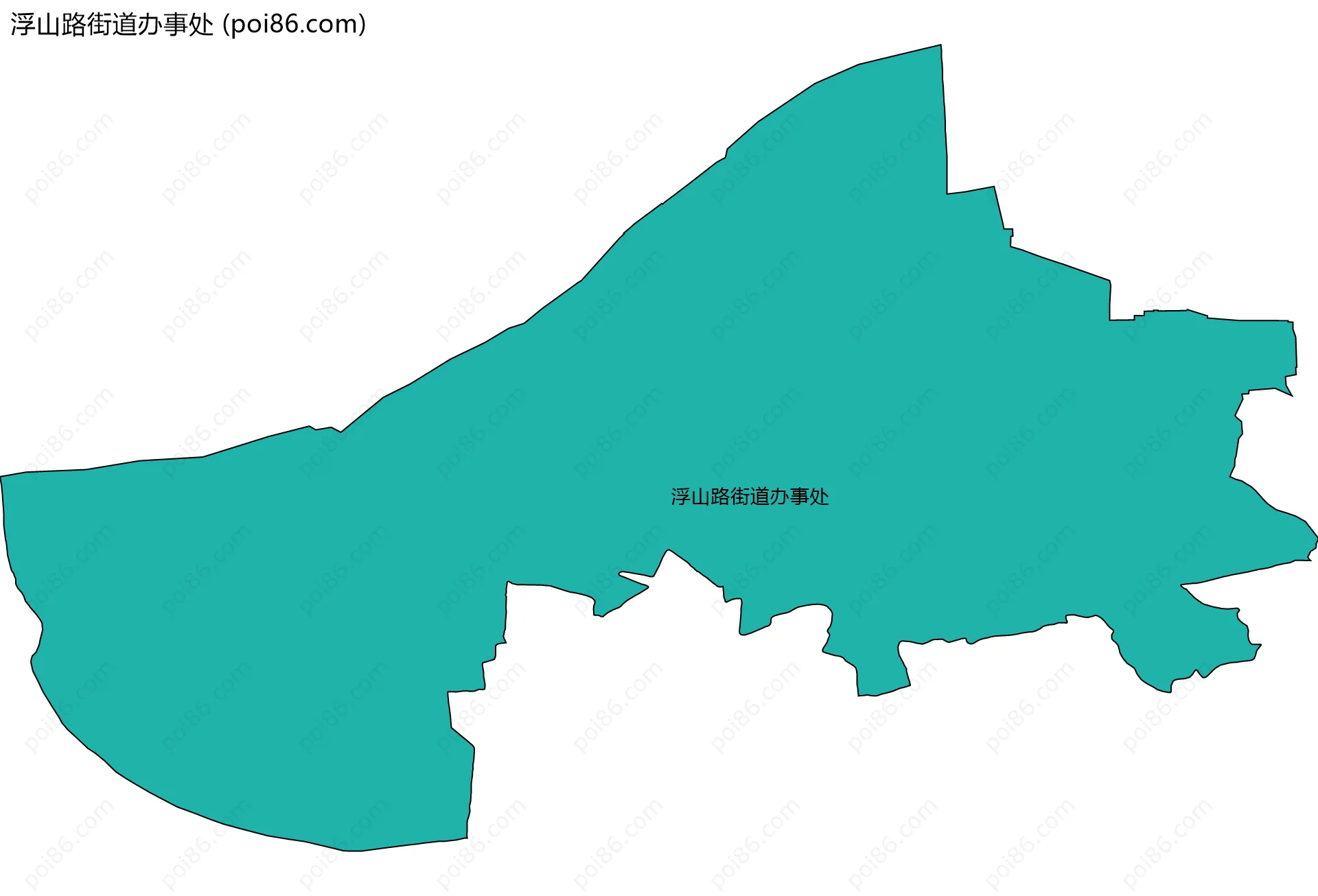 浮山路街道办事处边界地图