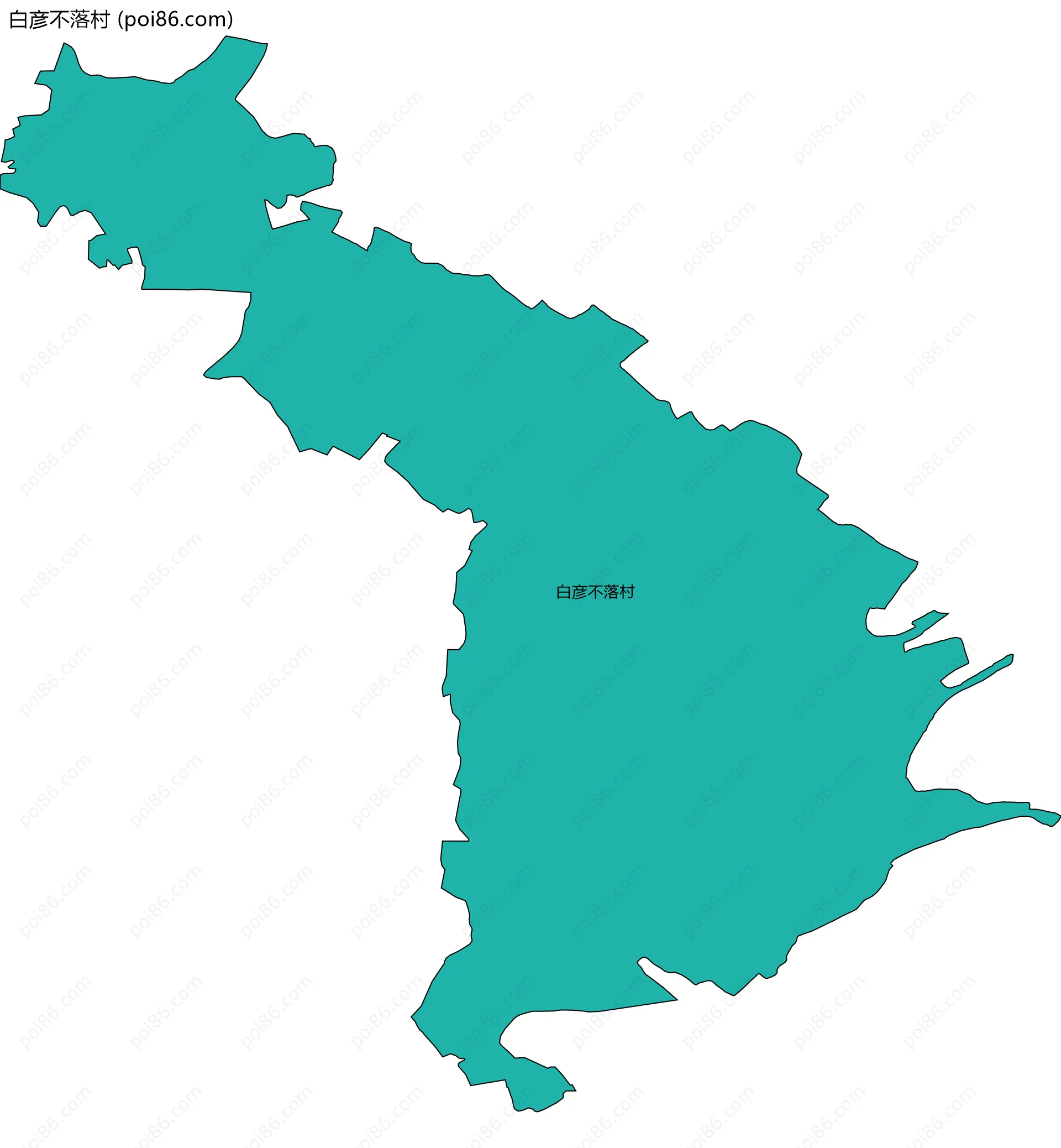白彦不落村边界地图