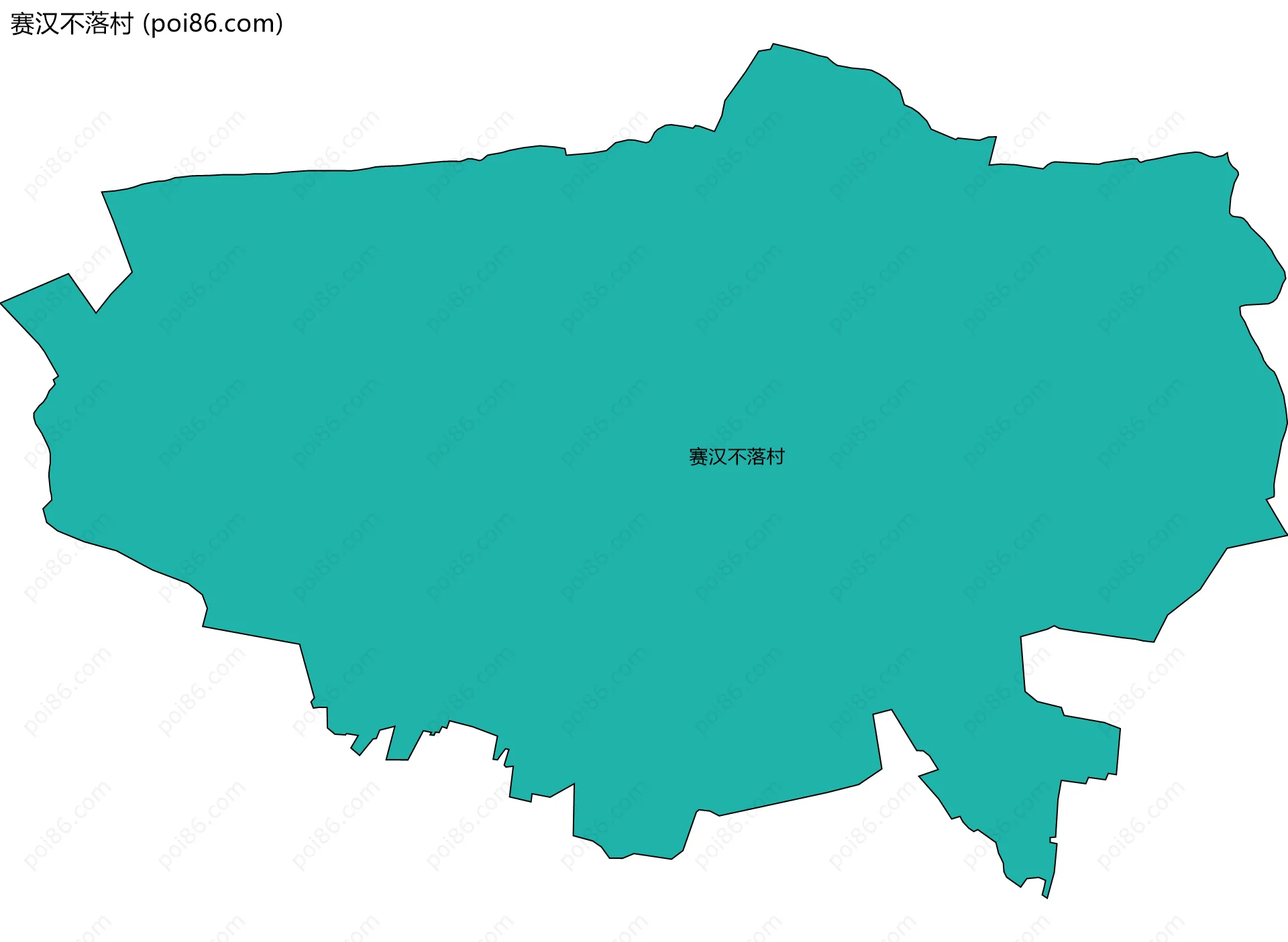 赛汉不落村边界地图