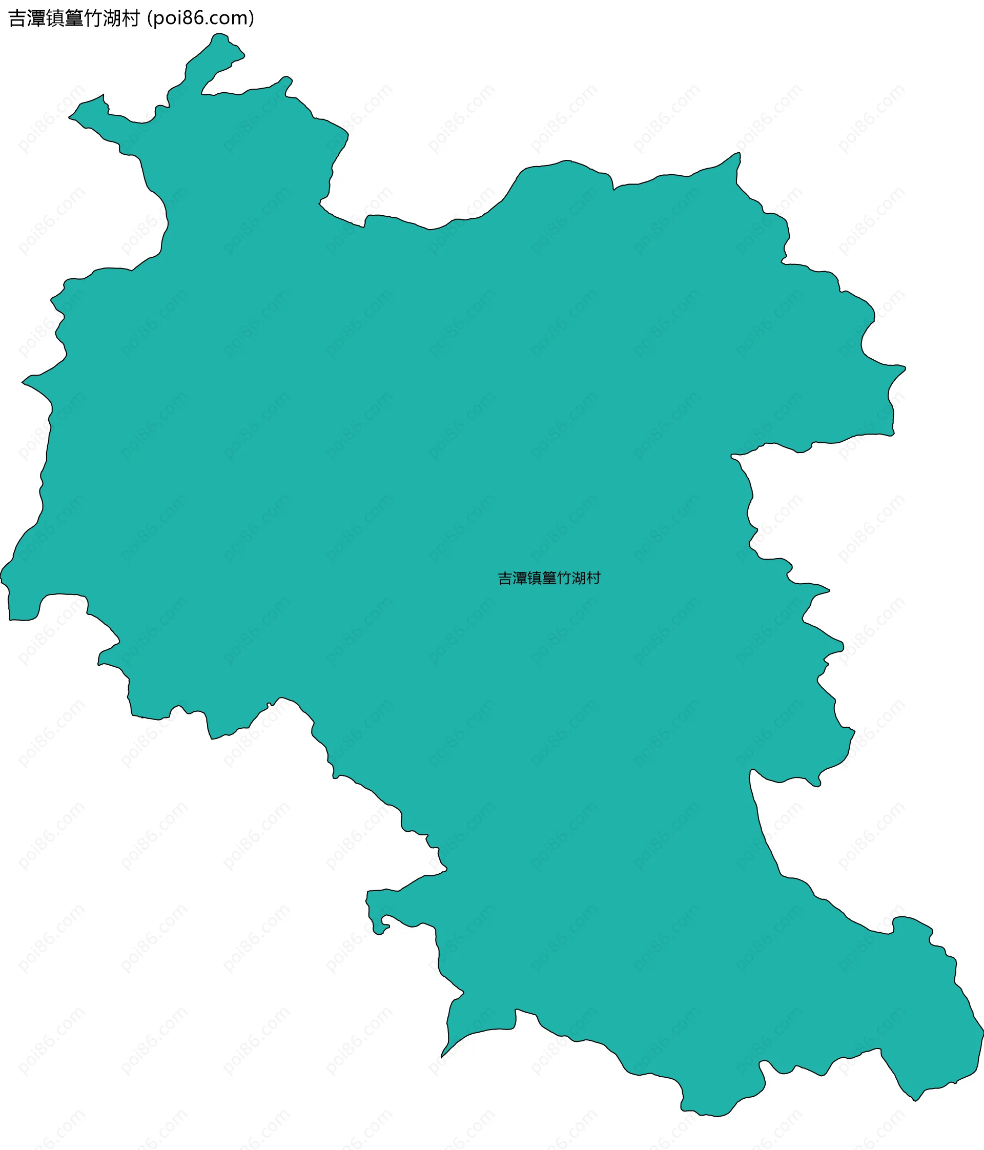 吉潭镇篁竹湖村边界地图