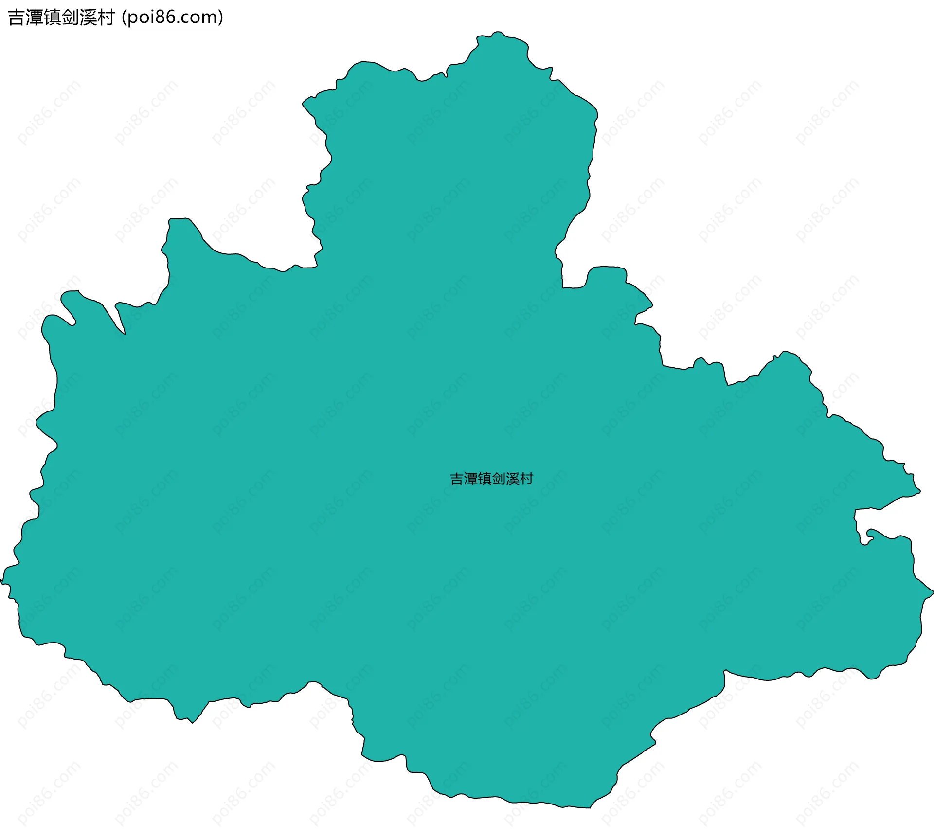 吉潭镇剑溪村边界地图