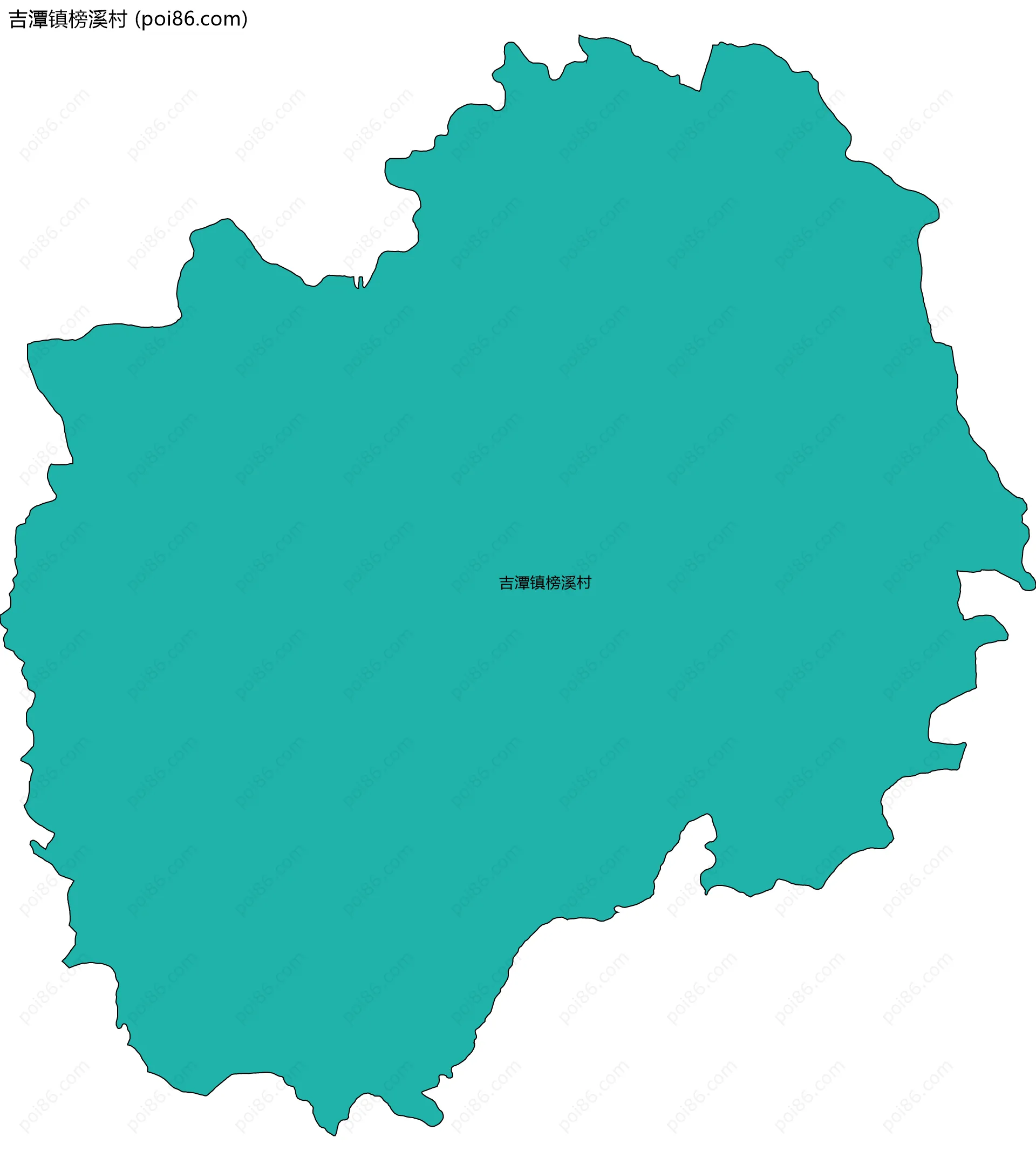 吉潭镇榜溪村边界地图
