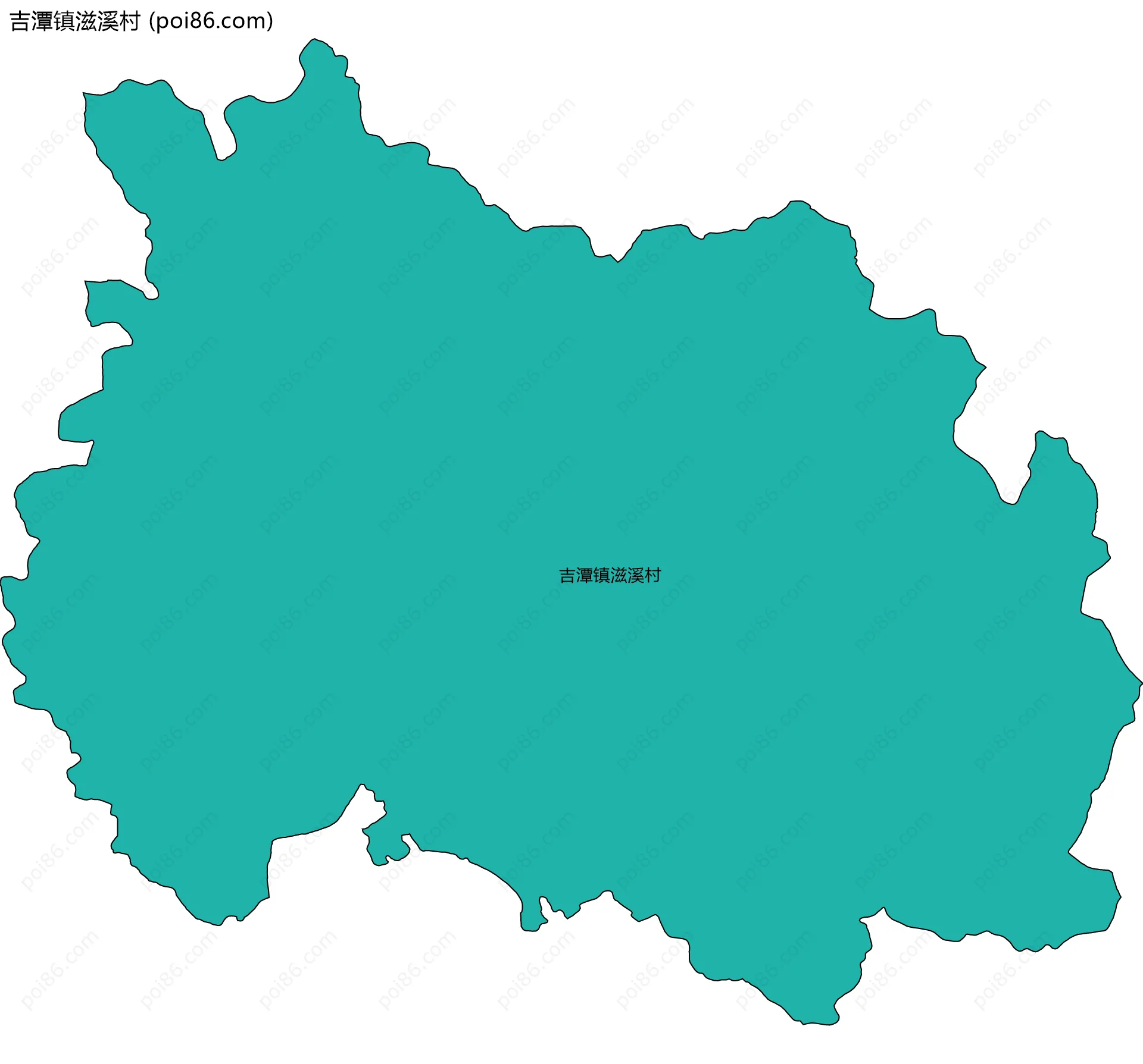 吉潭镇滋溪村边界地图