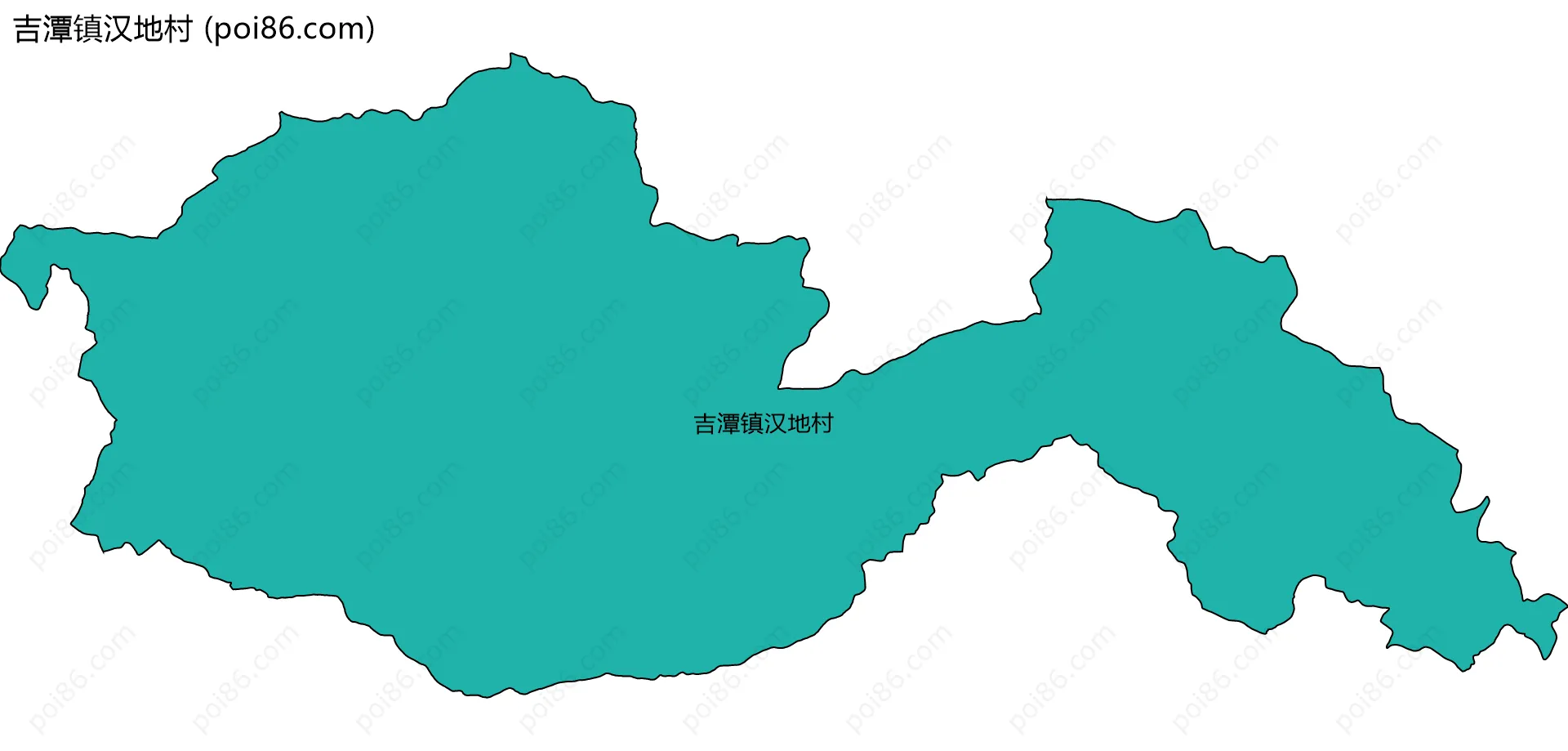 吉潭镇汉地村边界地图