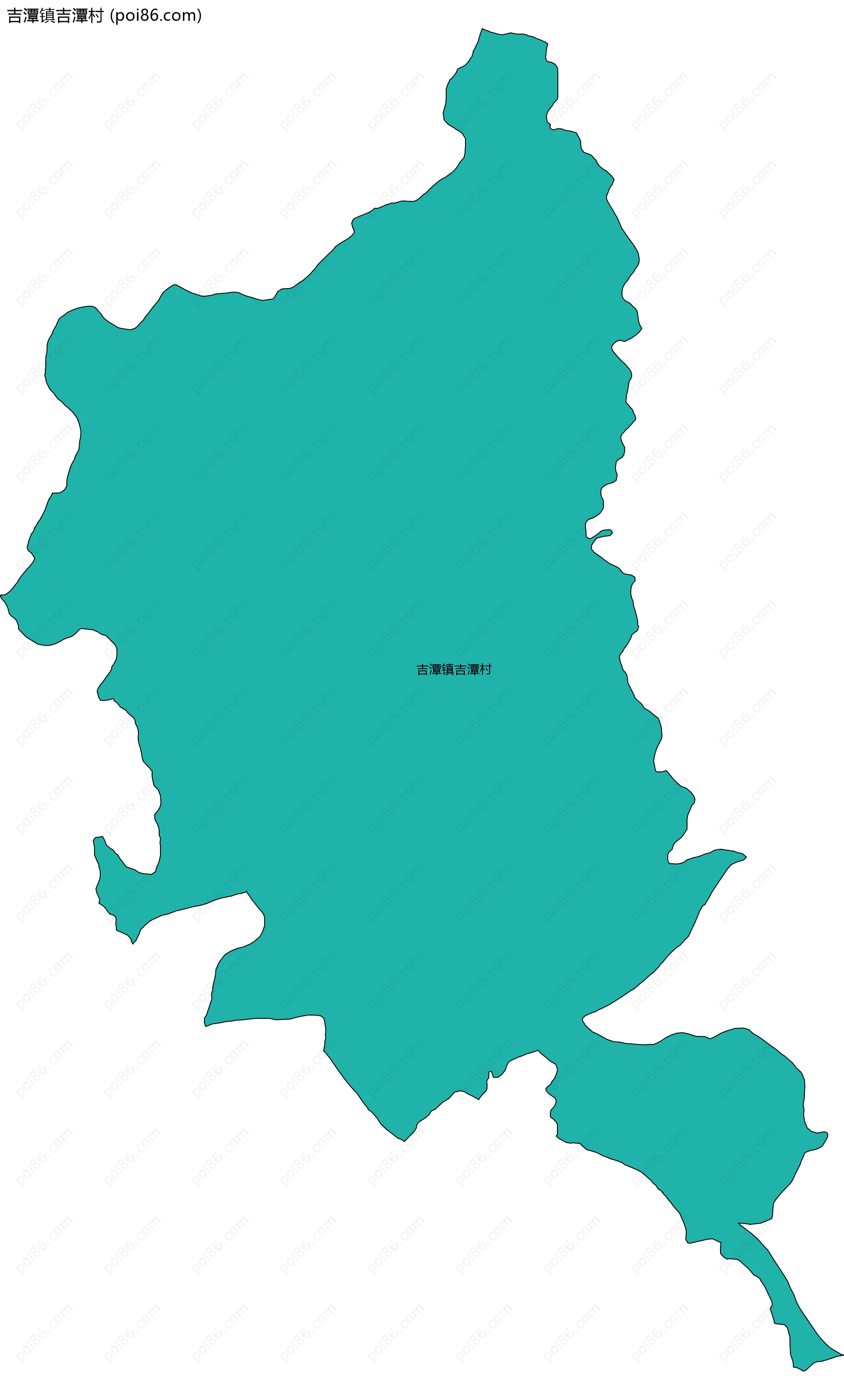 吉潭镇吉潭村边界地图