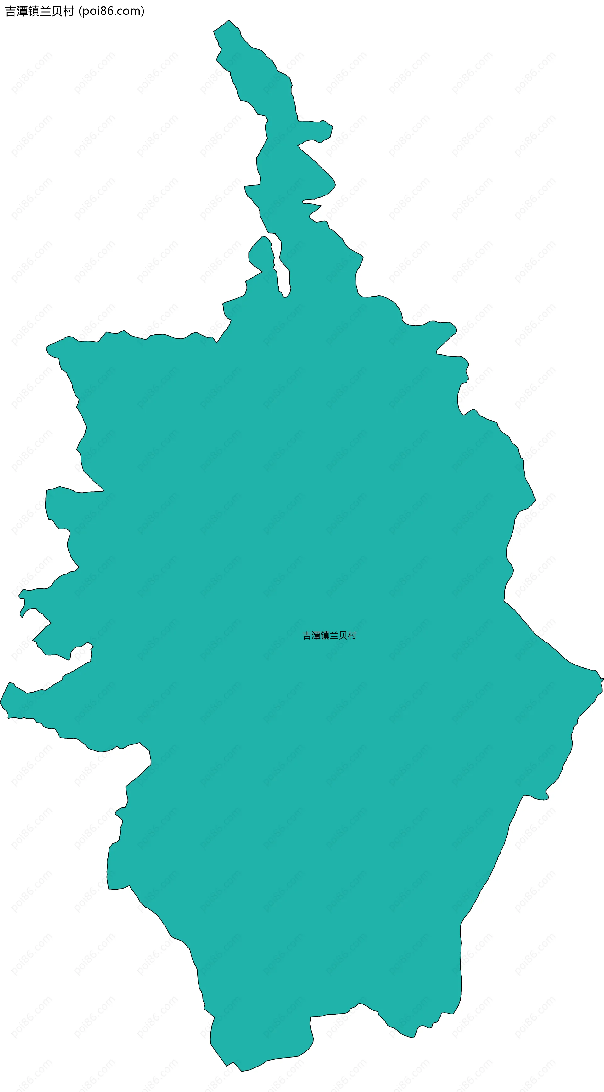 吉潭镇兰贝村边界地图