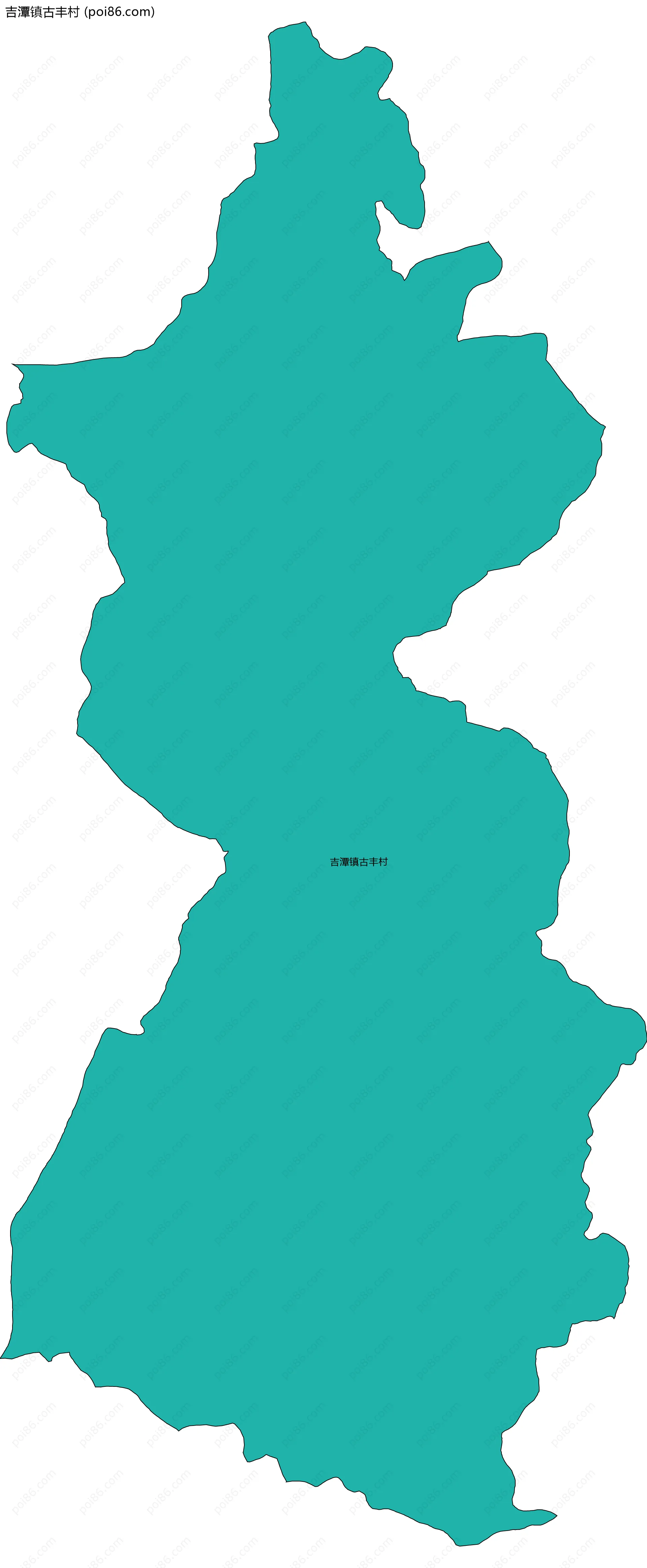 吉潭镇古丰村边界地图