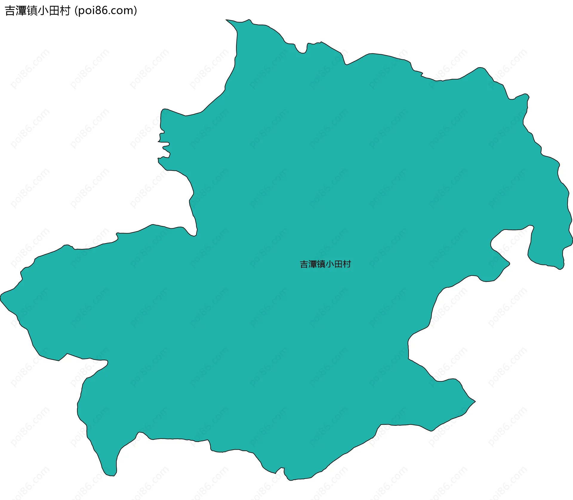 吉潭镇小田村边界地图
