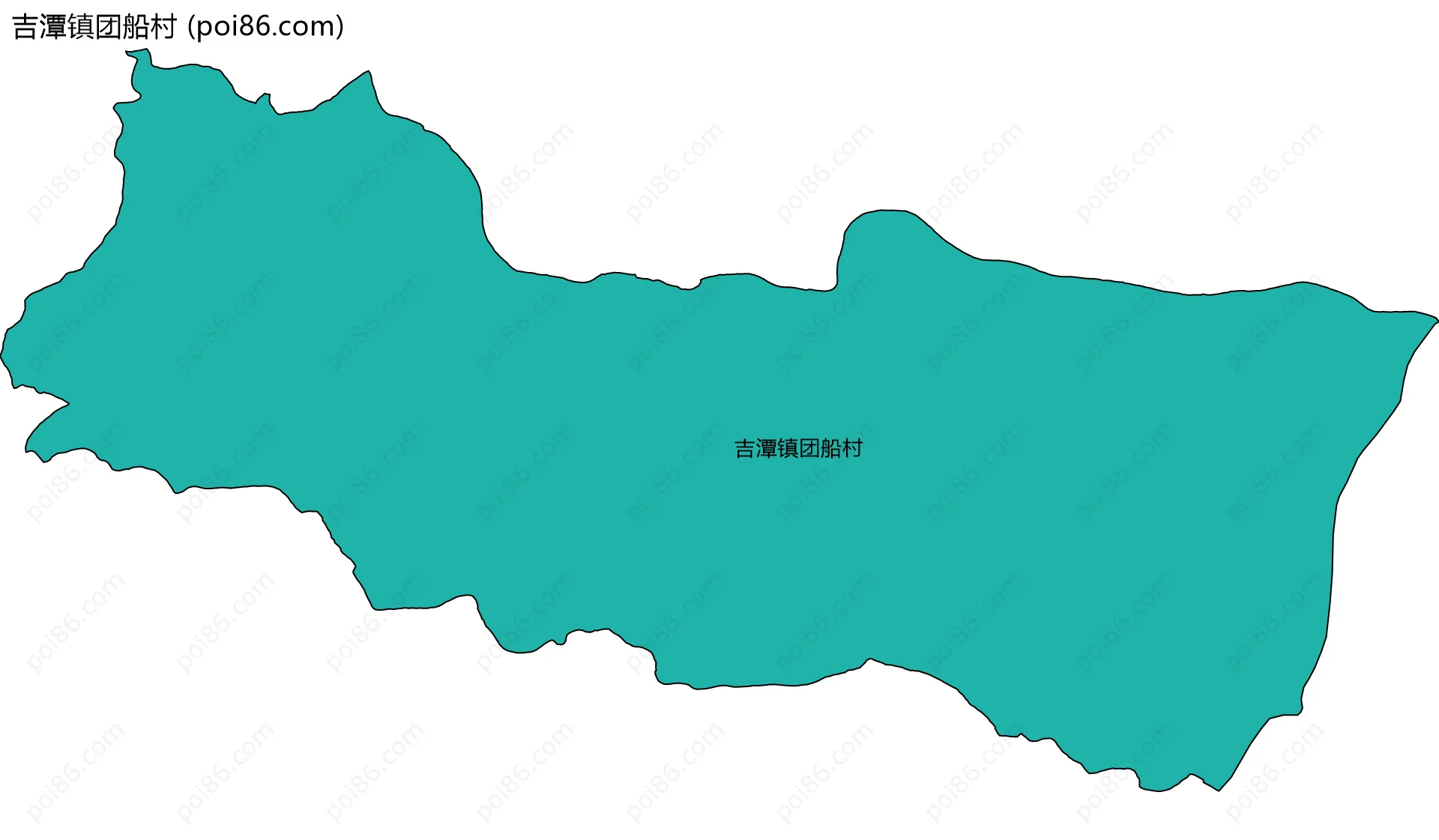 吉潭镇团船村边界地图