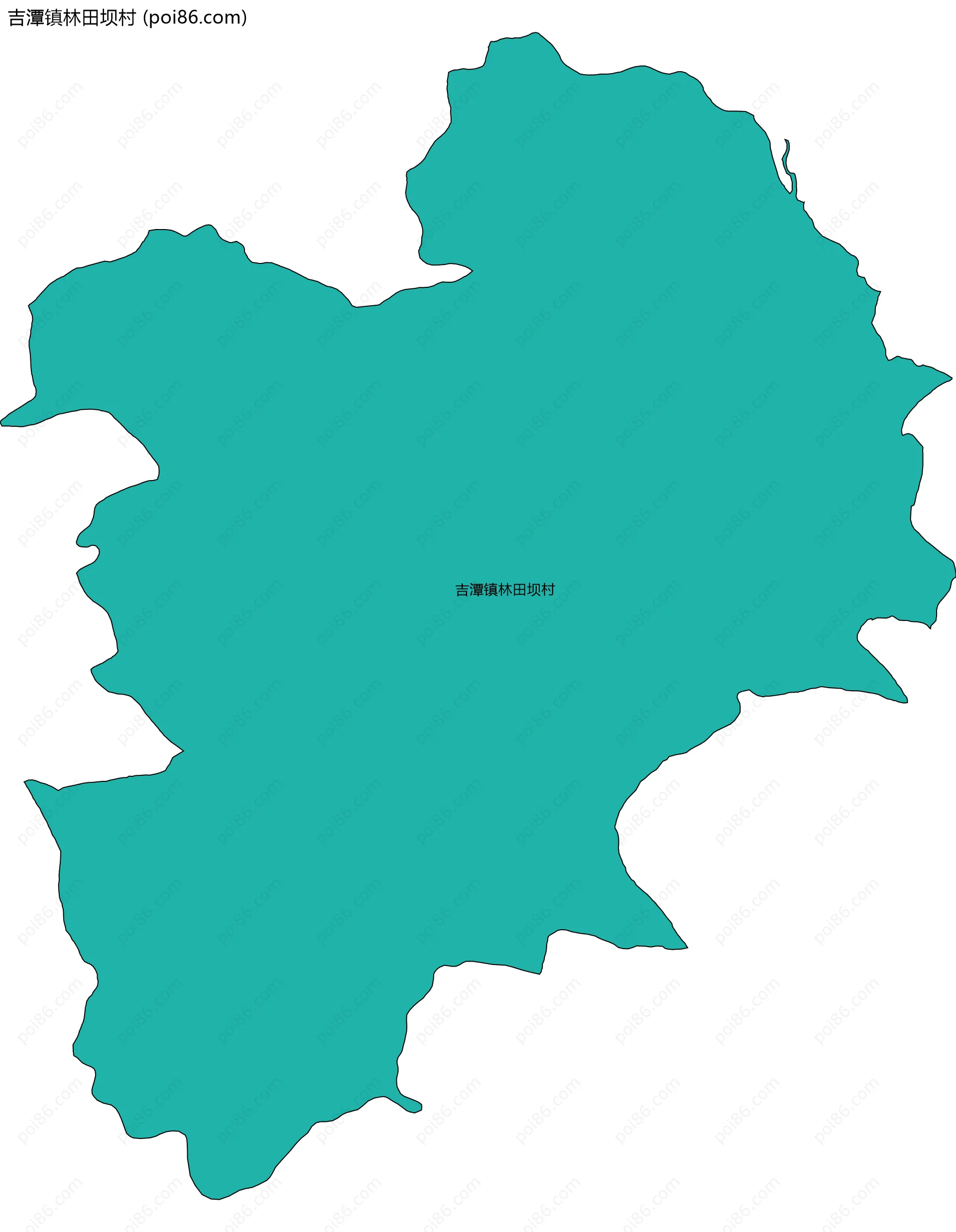 吉潭镇林田坝村边界地图