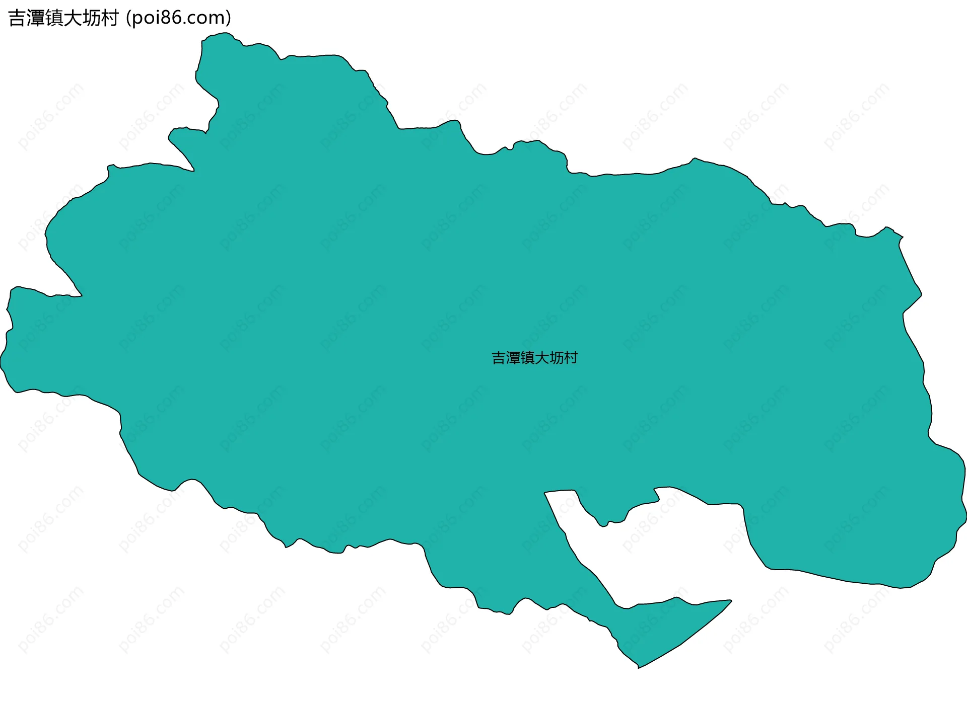 吉潭镇大坜村边界地图