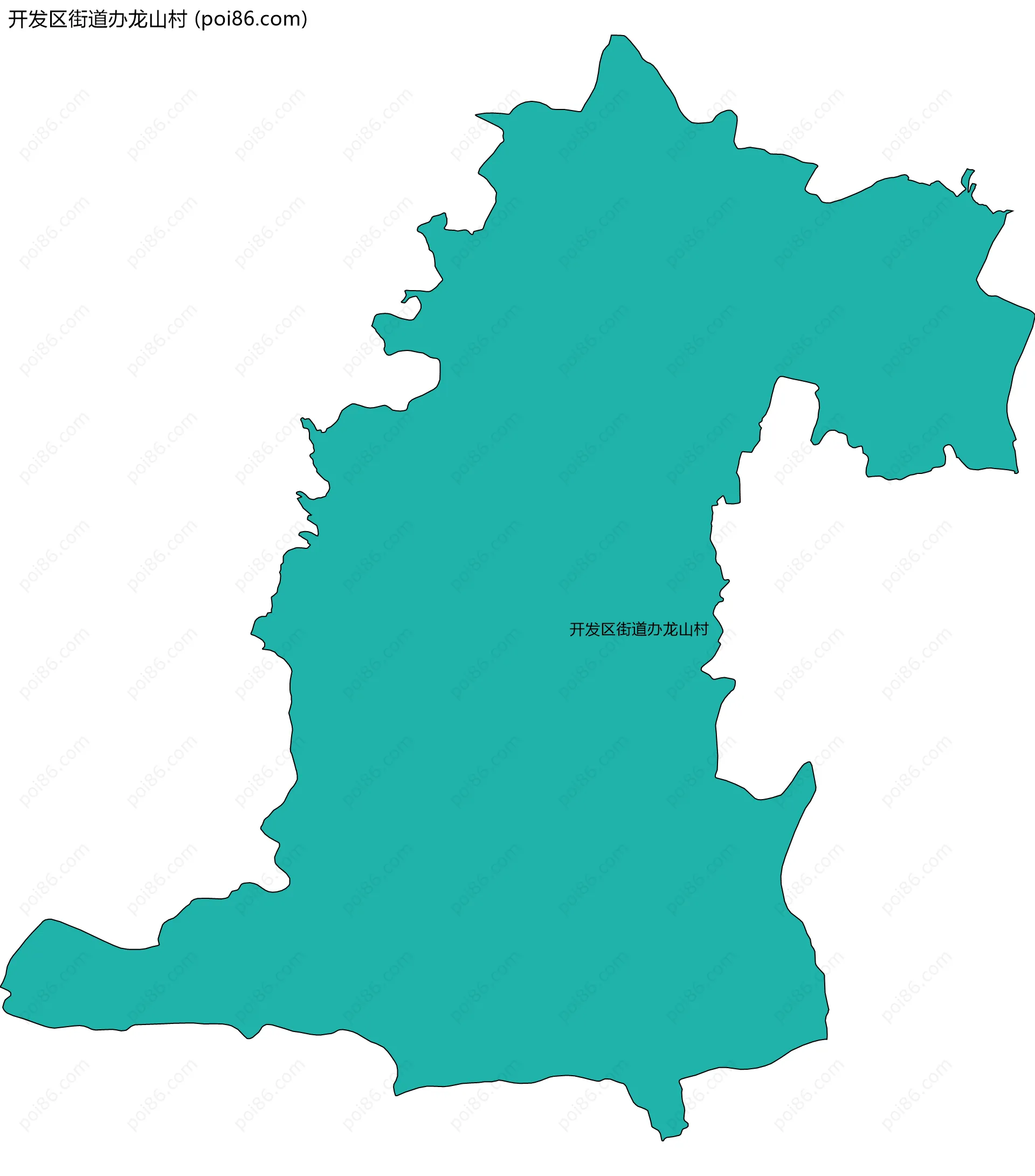 开发区街道办龙山村边界地图
