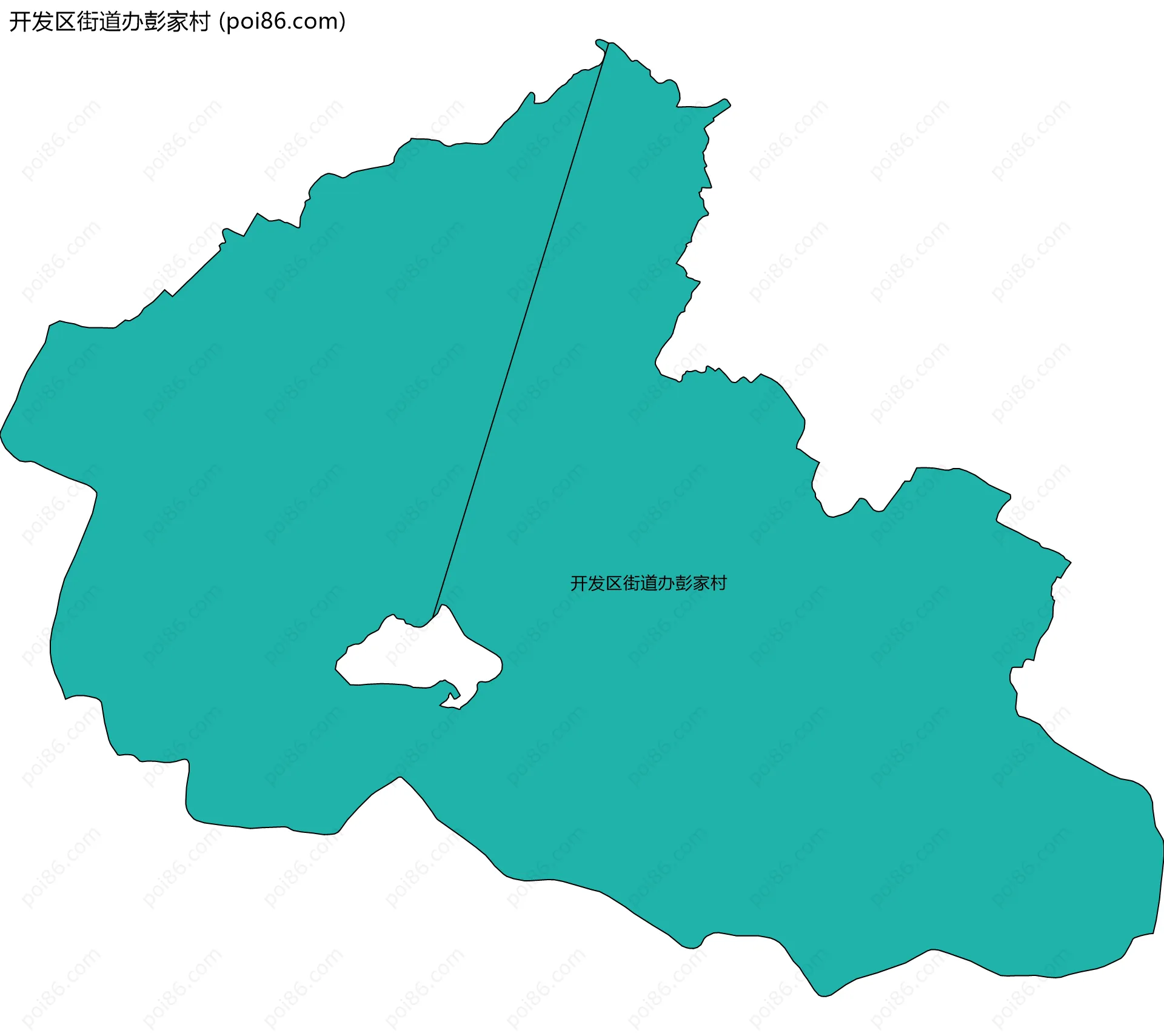 开发区街道办彭家村边界地图