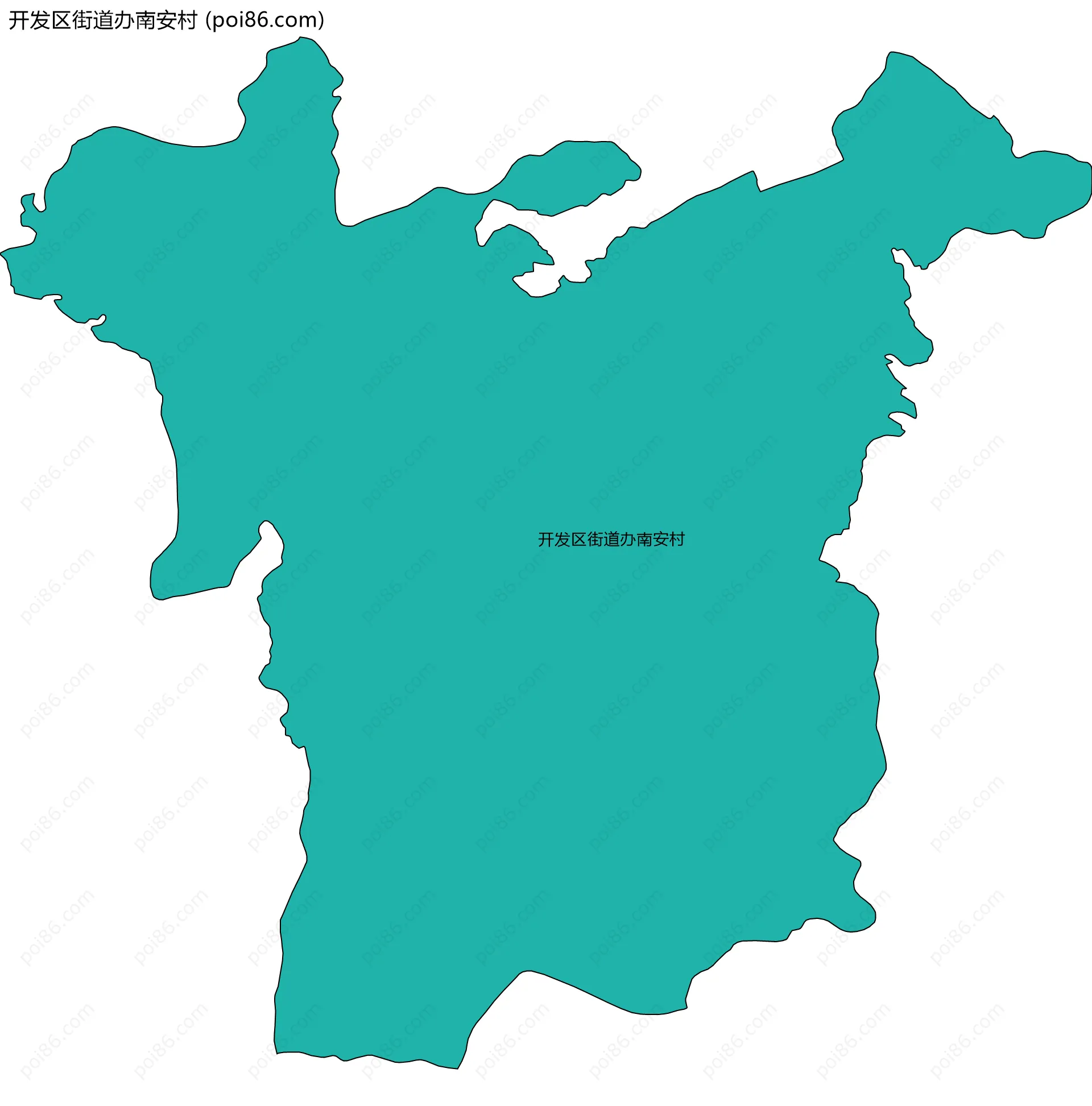 开发区街道办南安村边界地图