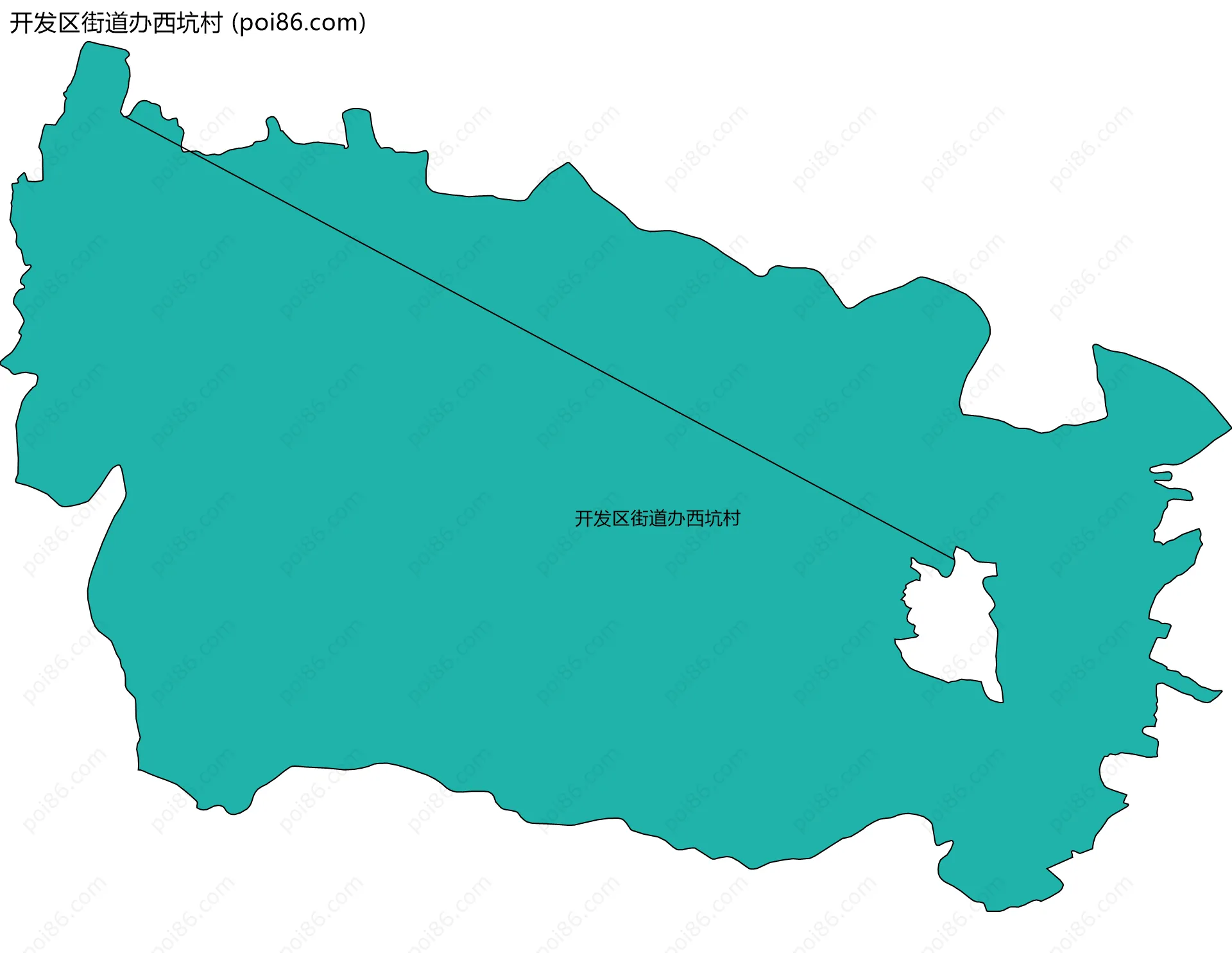开发区街道办西坑村边界地图