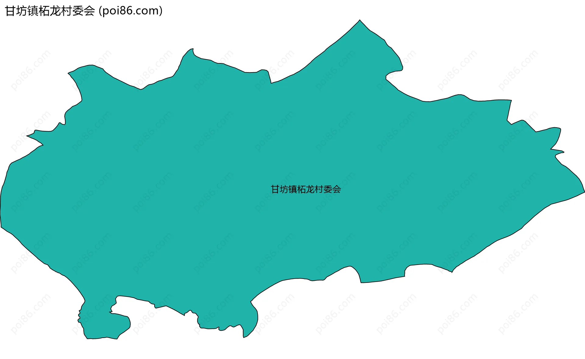 甘坊镇柘龙村委会边界地图