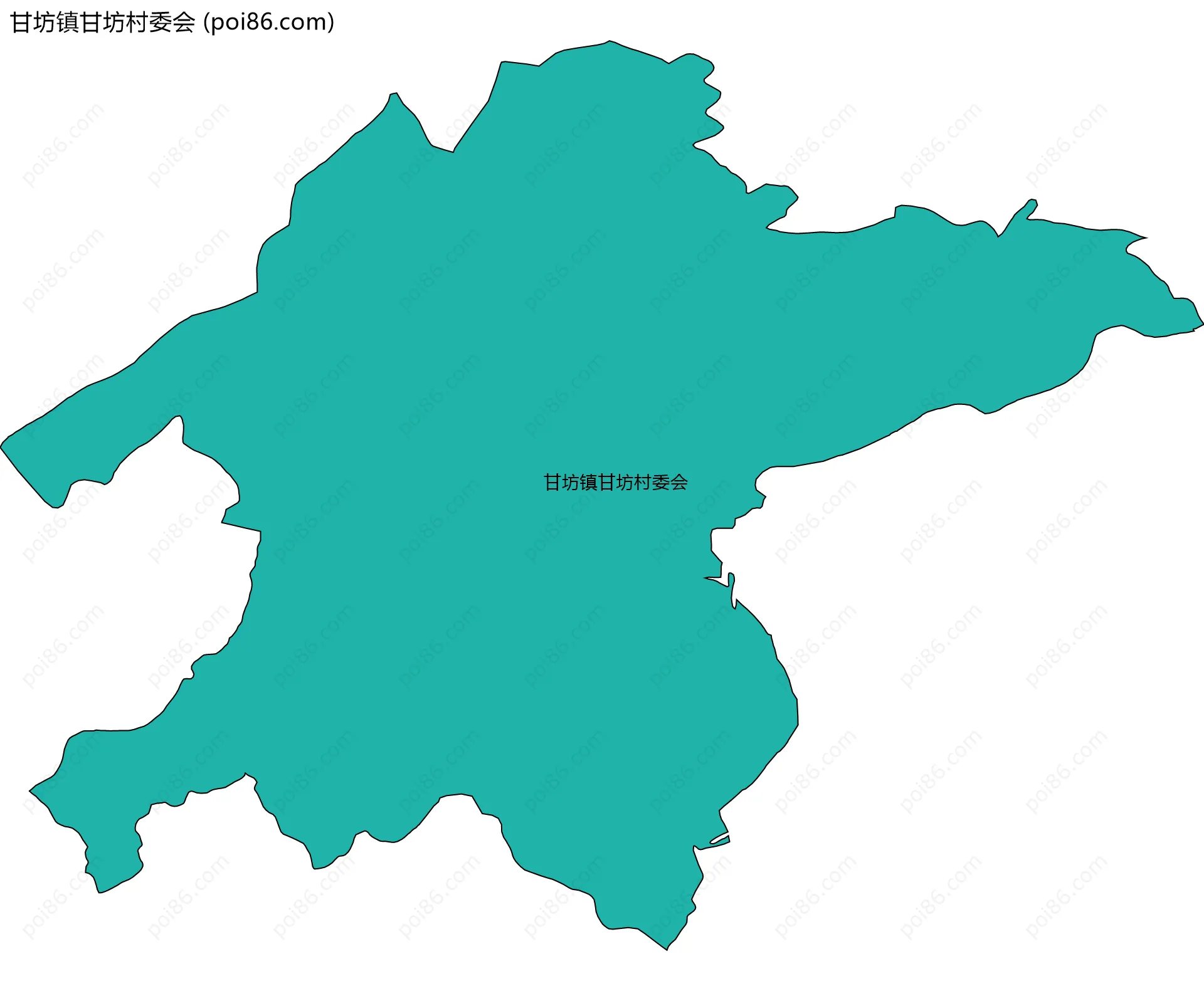 甘坊镇甘坊村委会边界地图