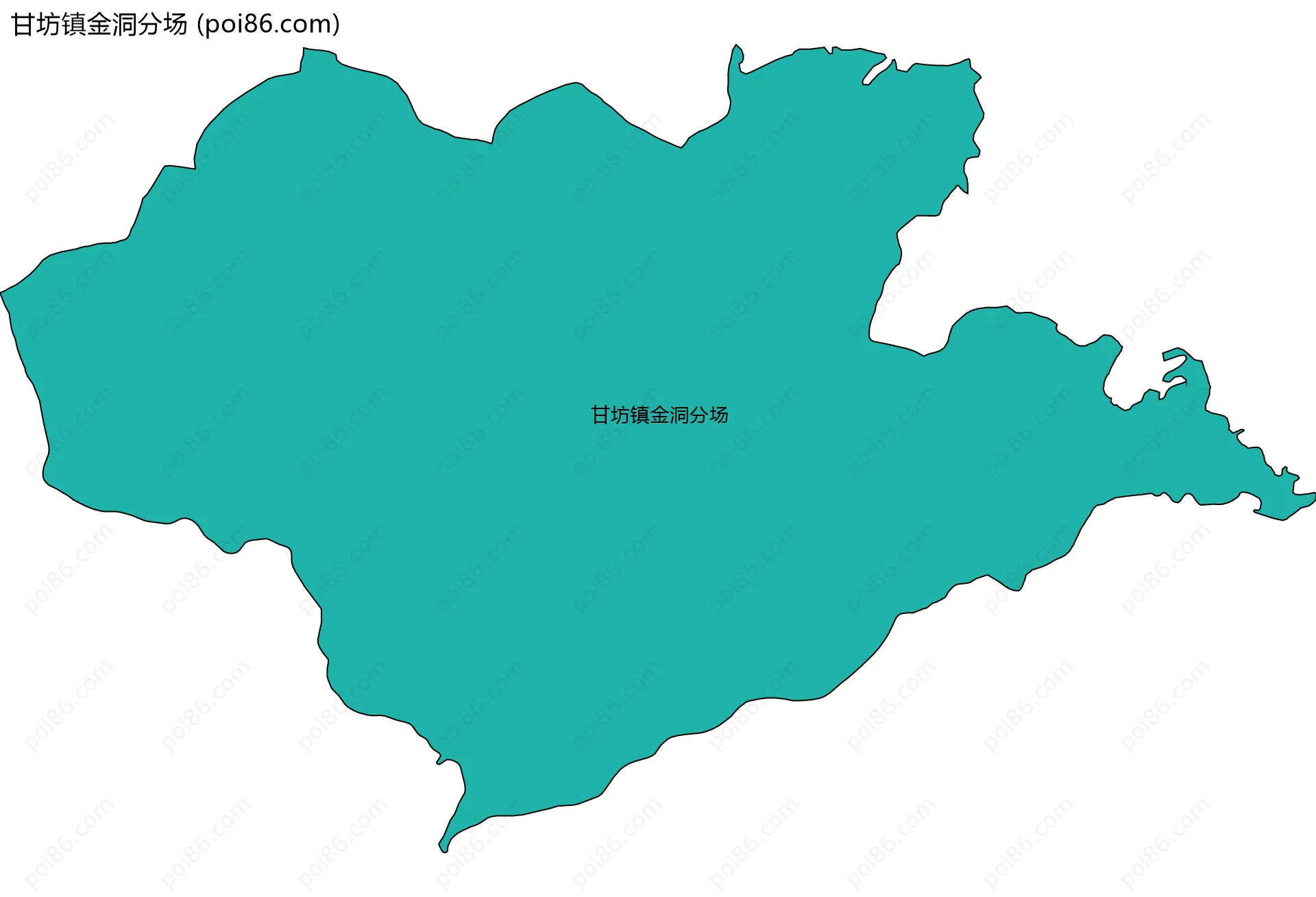 甘坊镇金洞分场边界地图