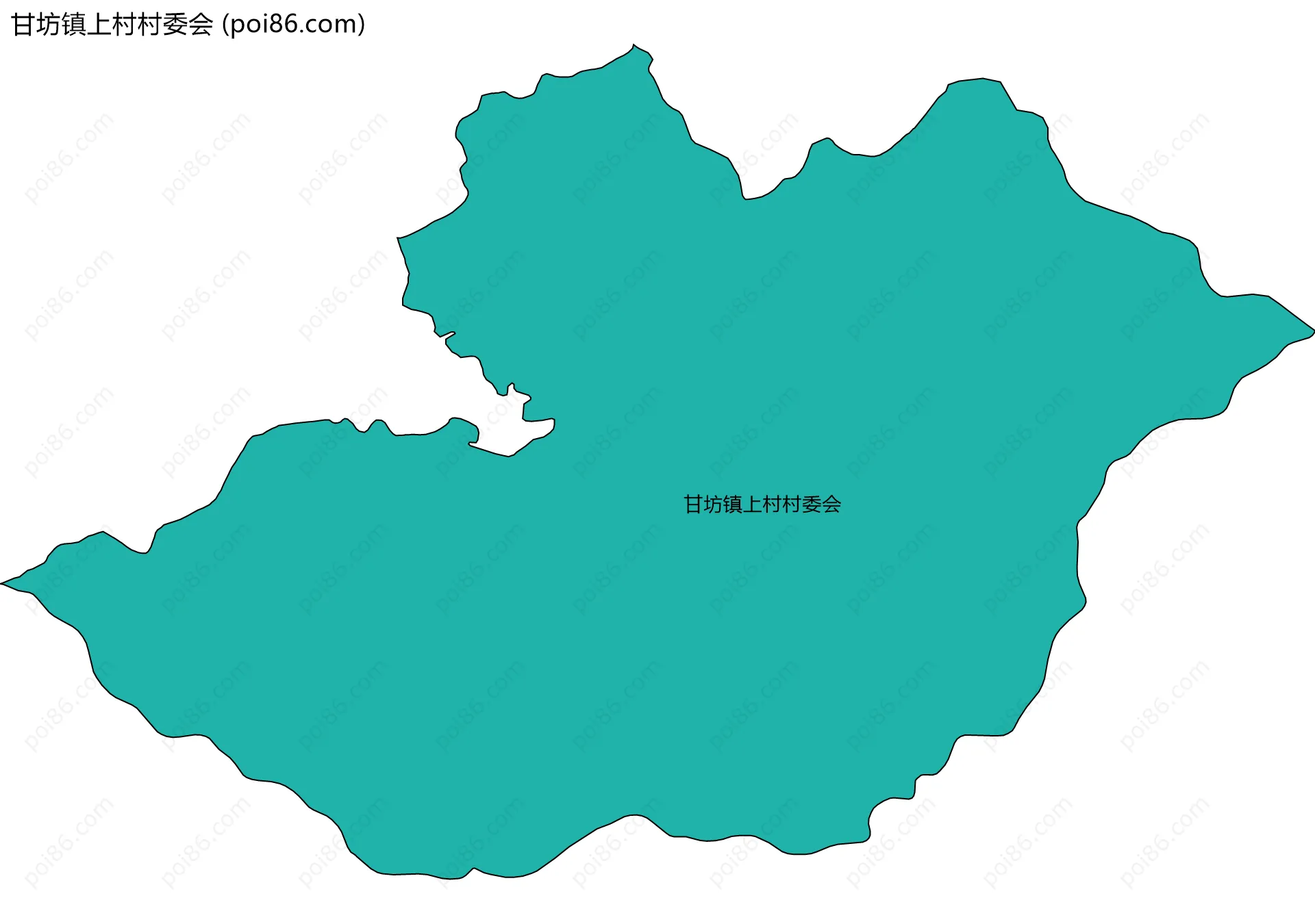 甘坊镇上村村委会边界地图