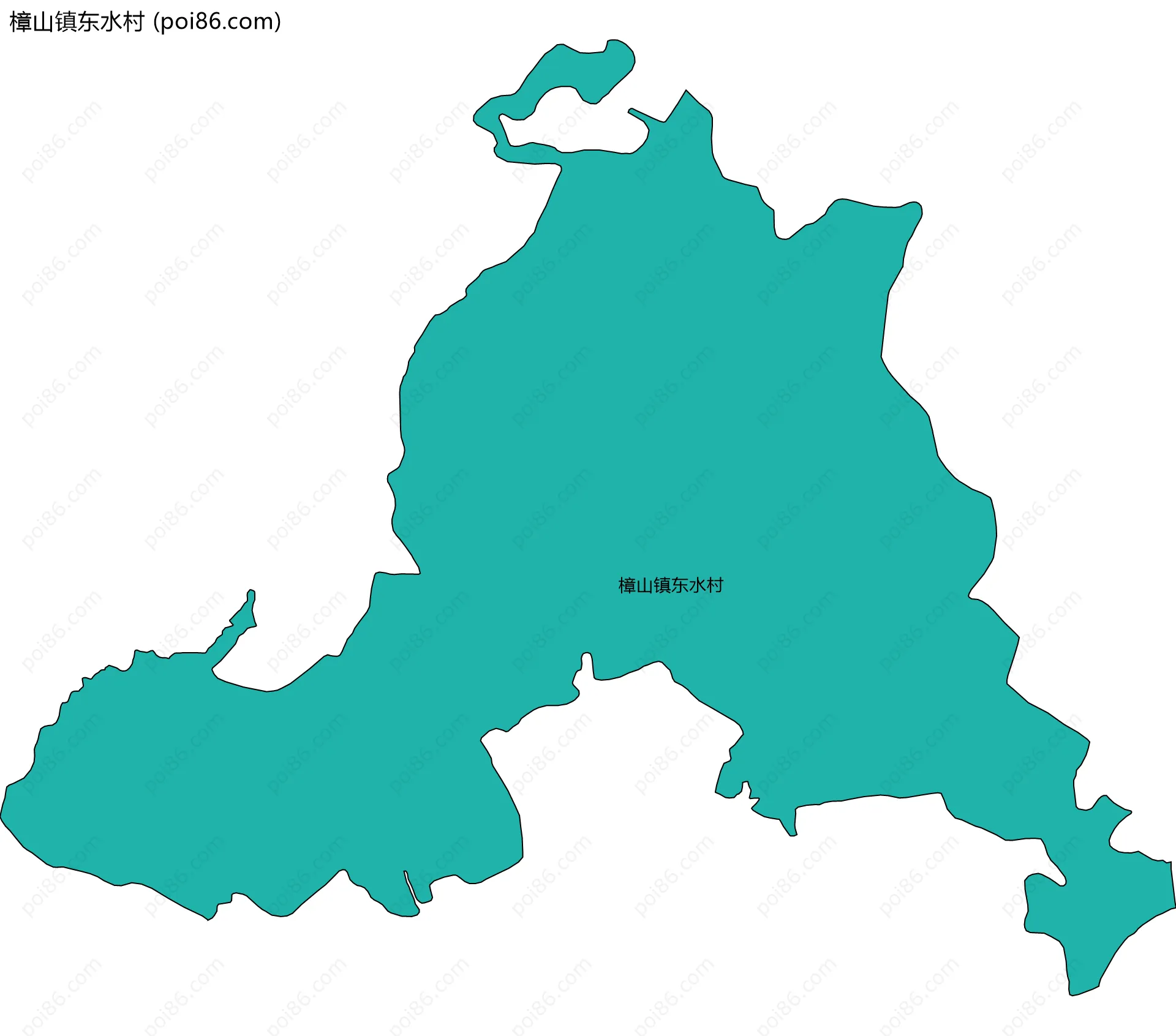 樟山镇东水村边界地图