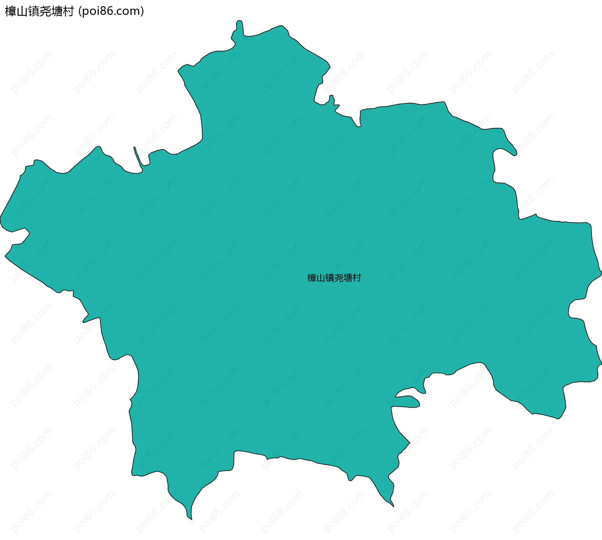 樟山镇尧塘村边界地图