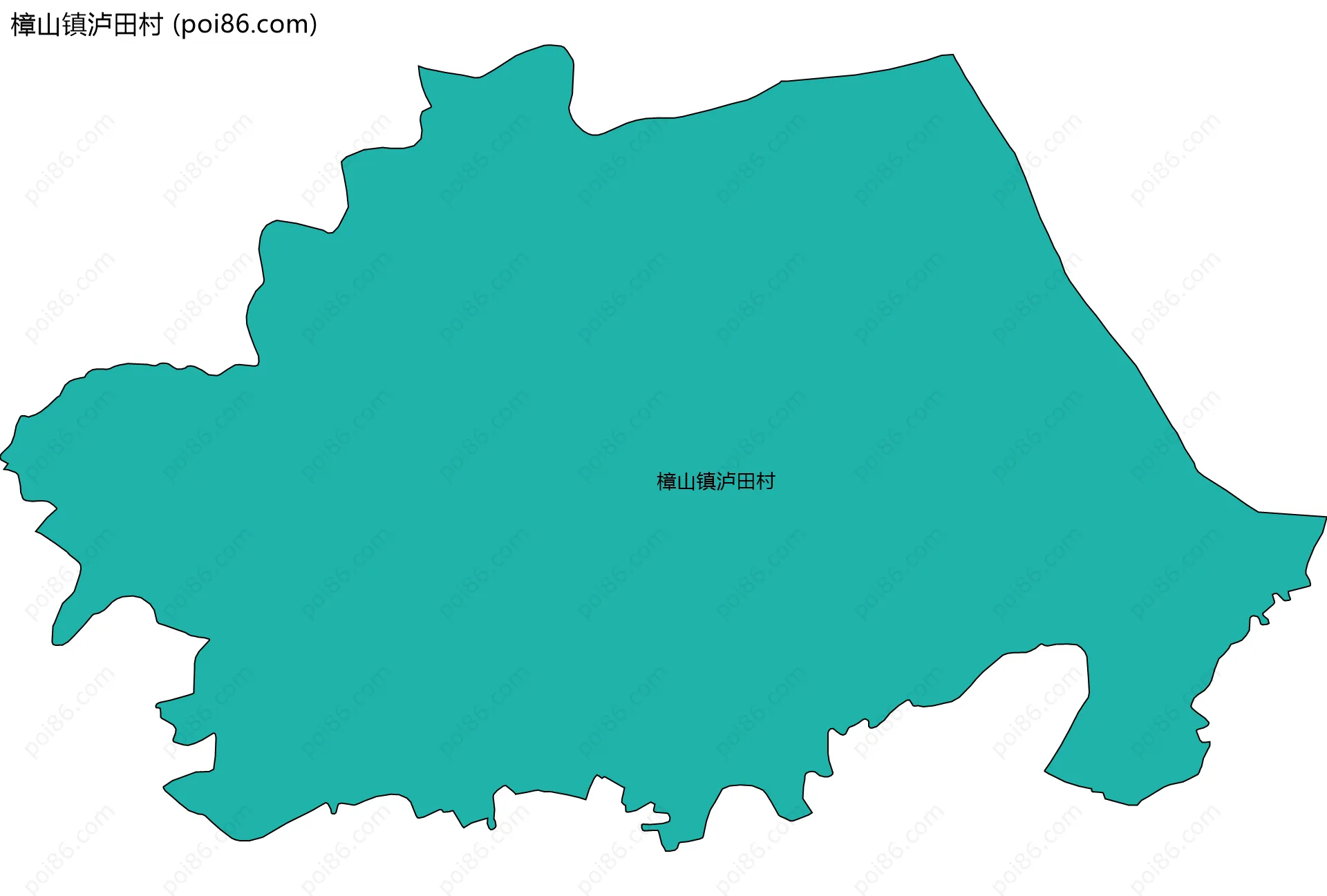 樟山镇泸田村边界地图
