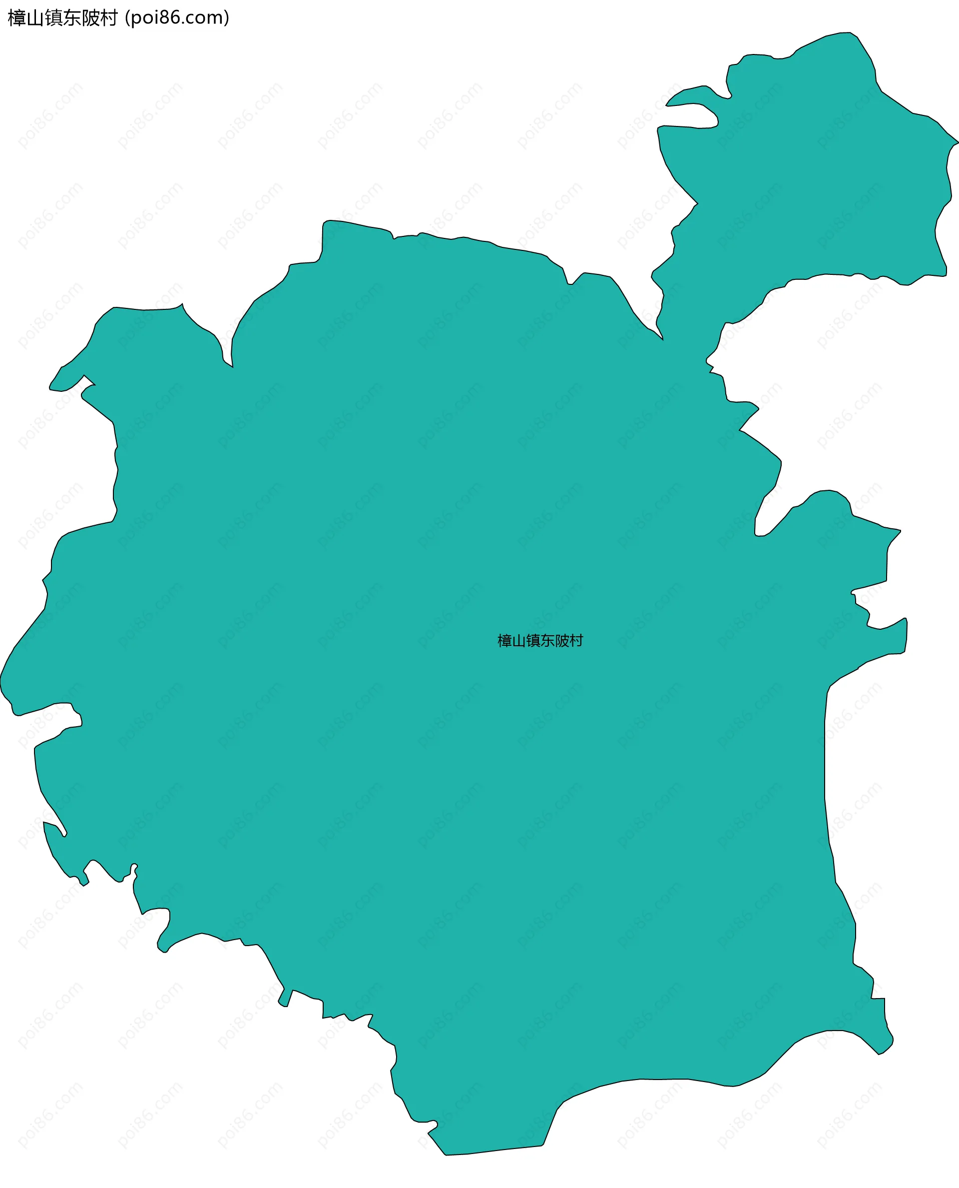 樟山镇东陂村边界地图