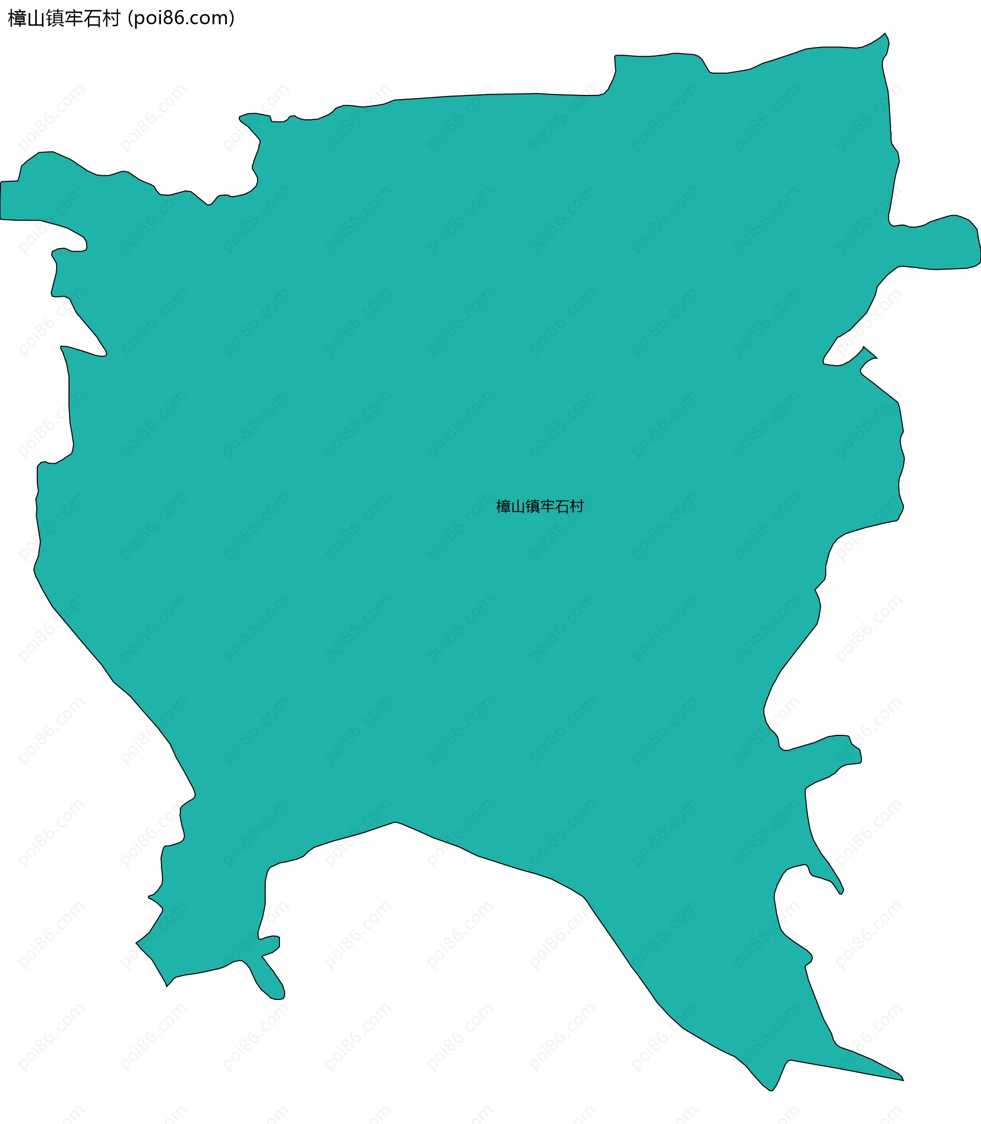 樟山镇牢石村边界地图