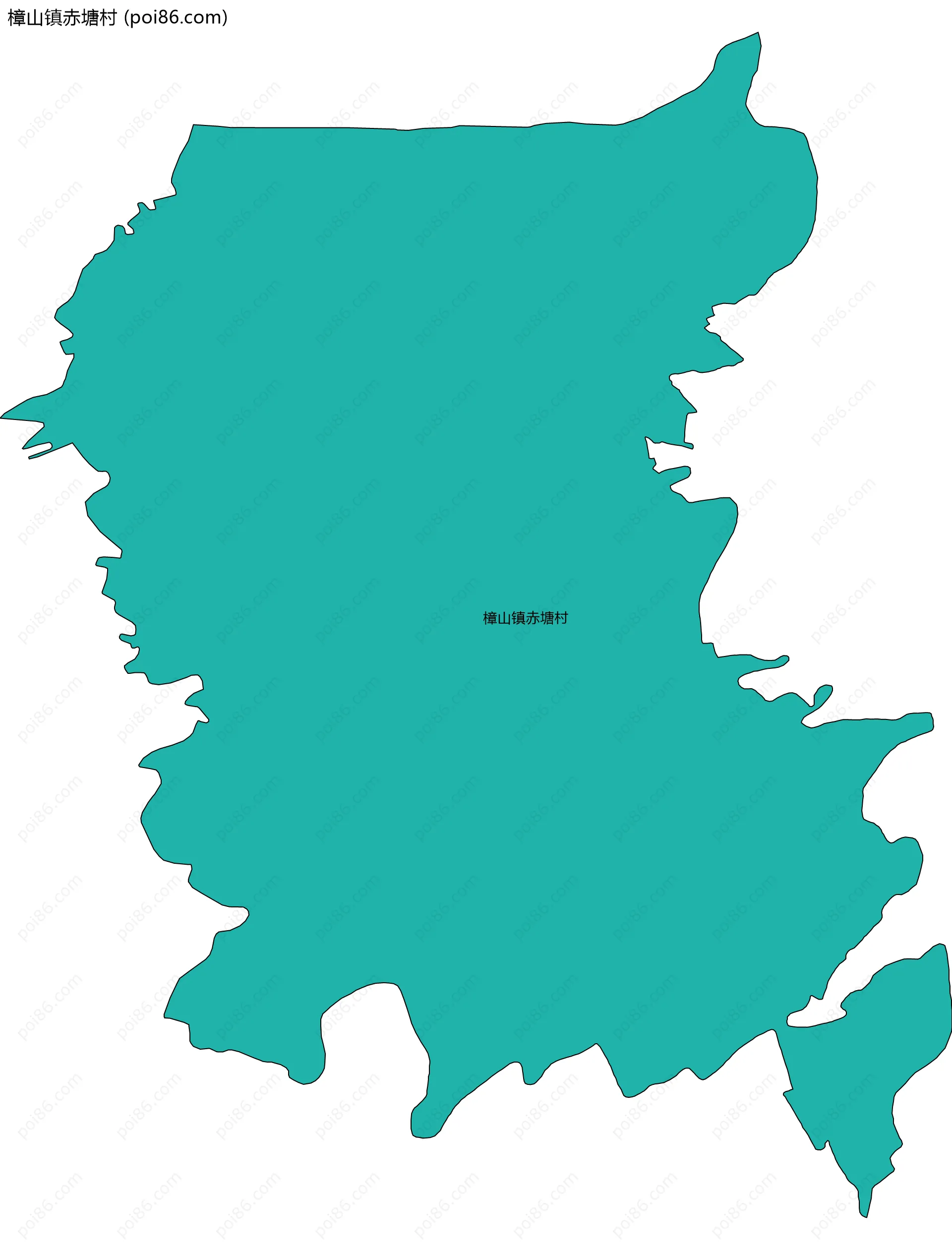 樟山镇赤塘村边界地图