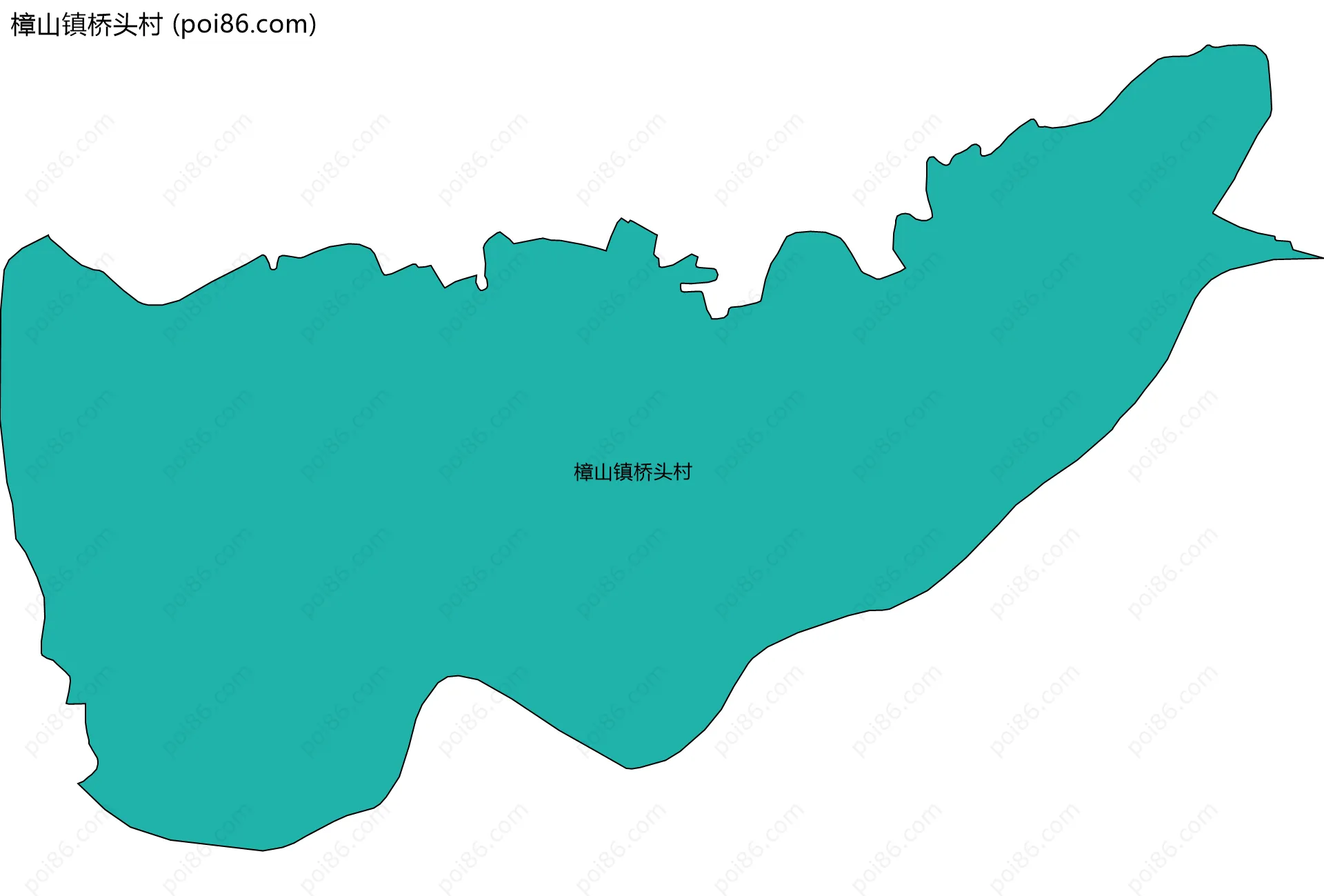 樟山镇桥头村边界地图