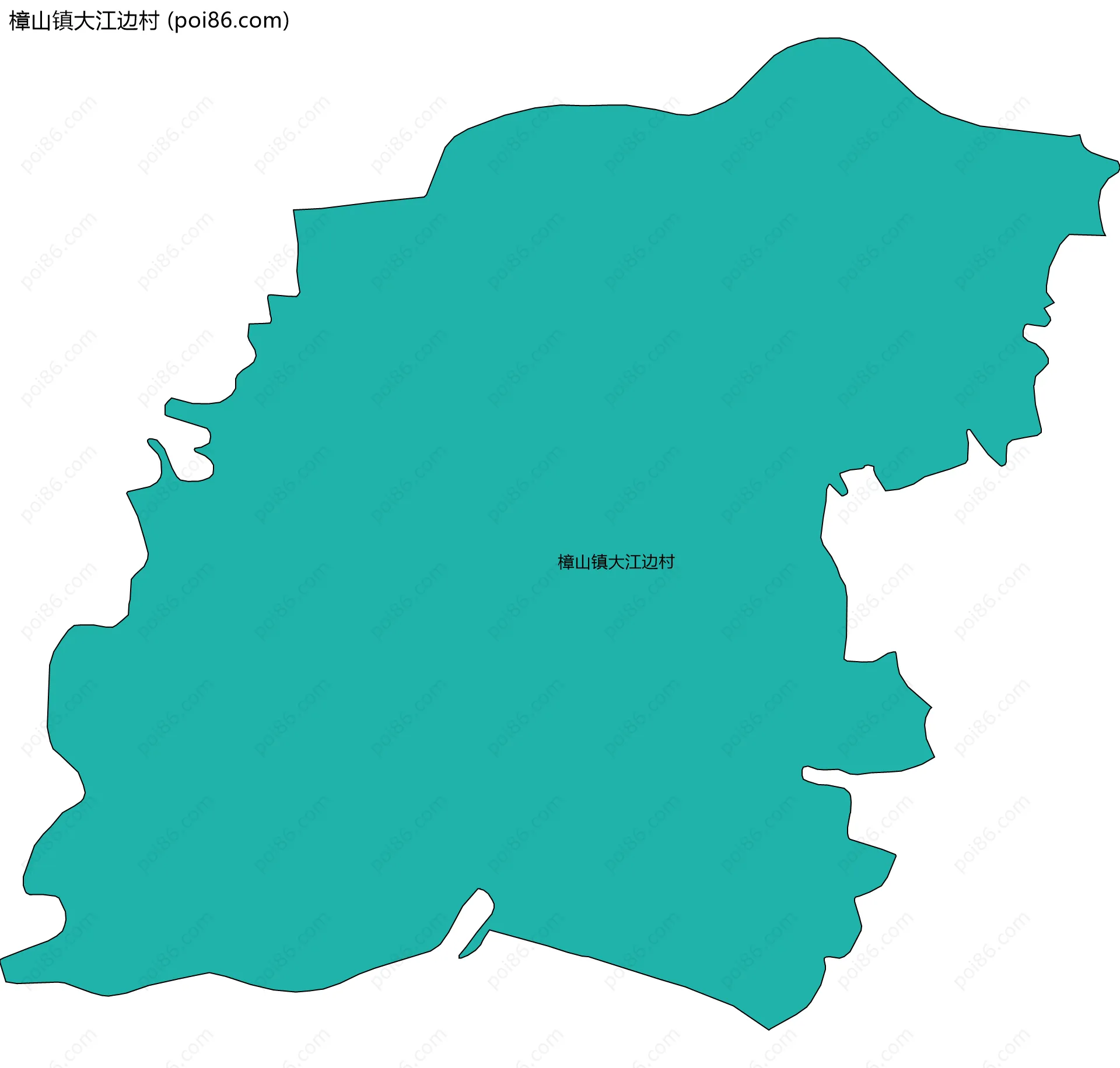 樟山镇大江边村边界地图