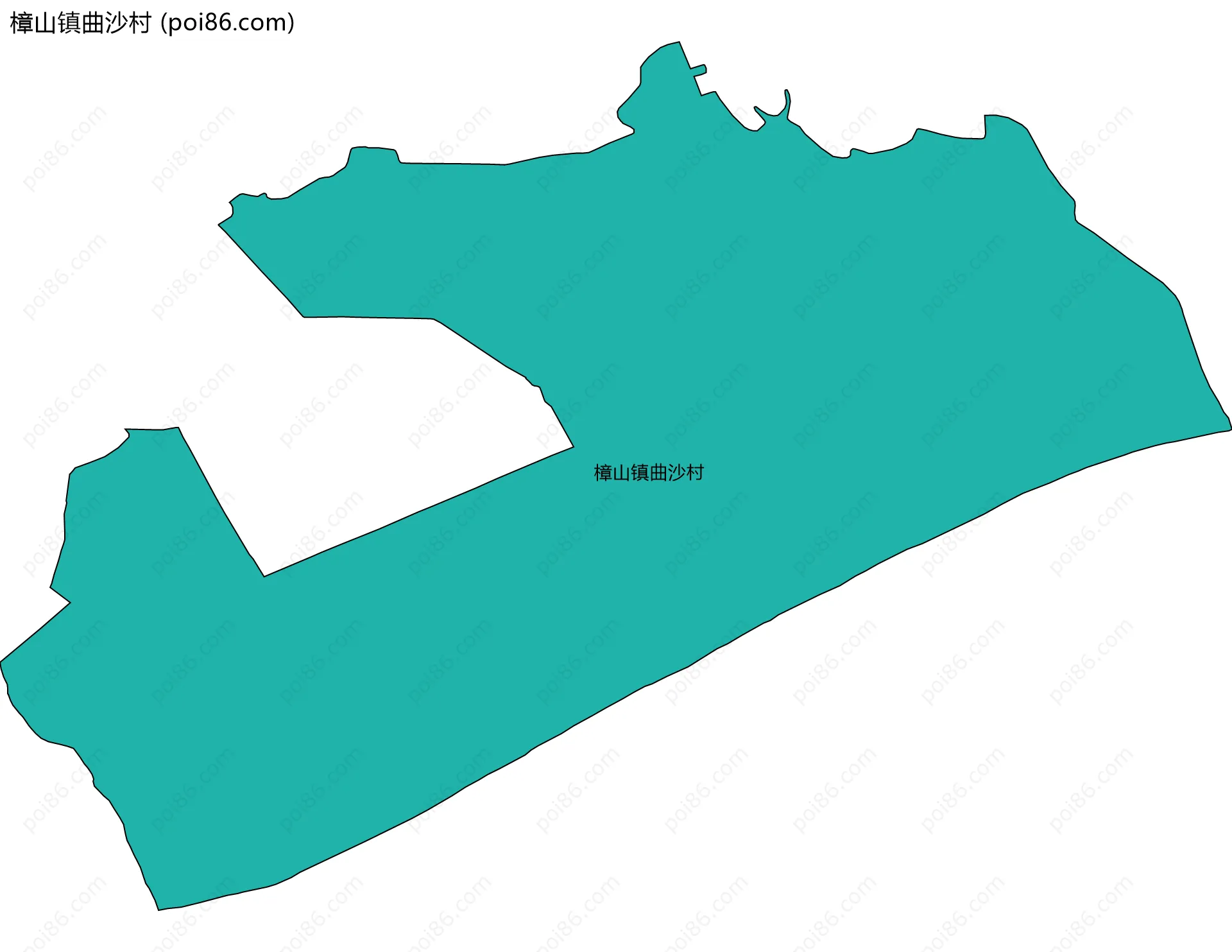 樟山镇曲沙村边界地图