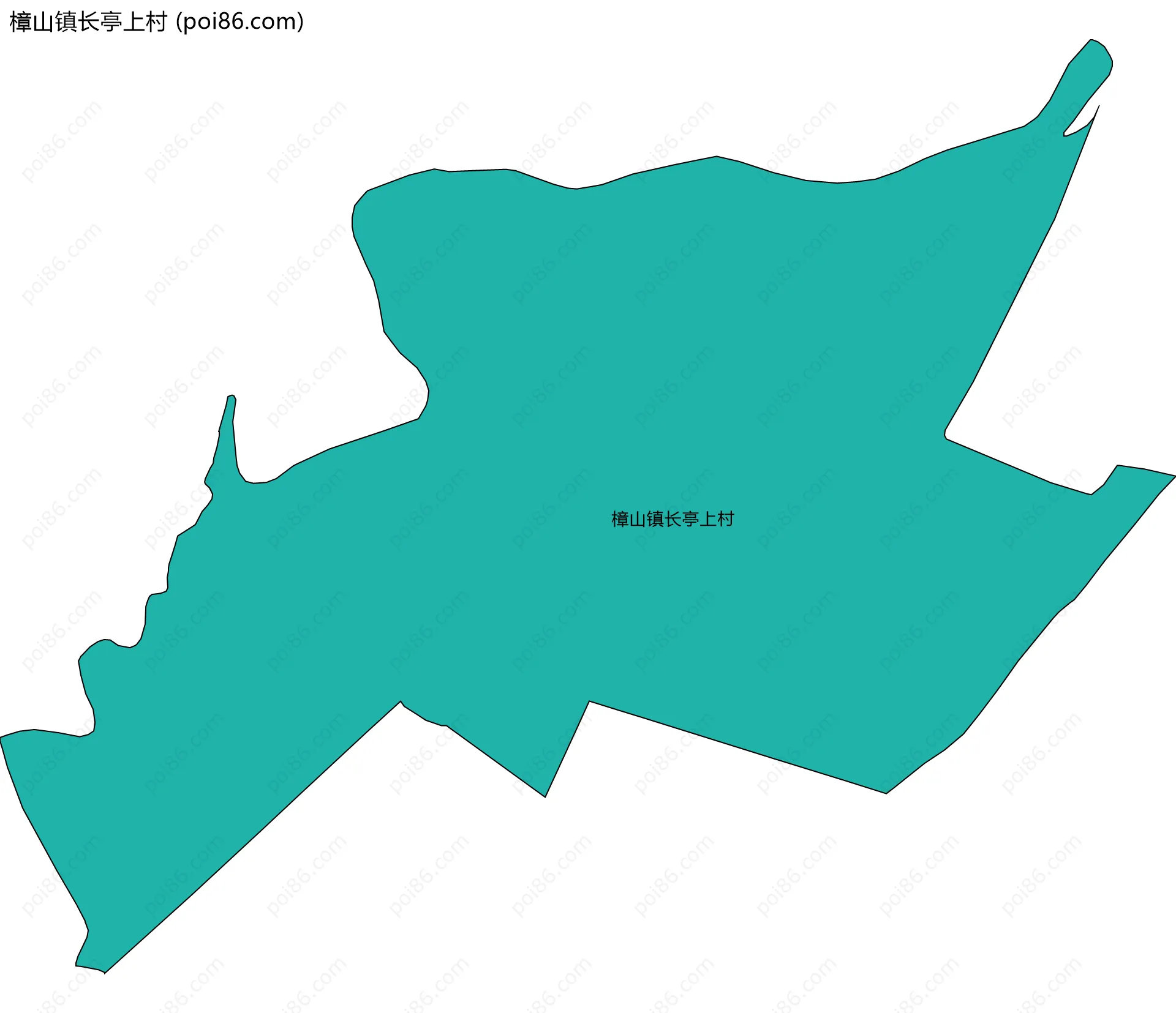 樟山镇长亭上村边界地图