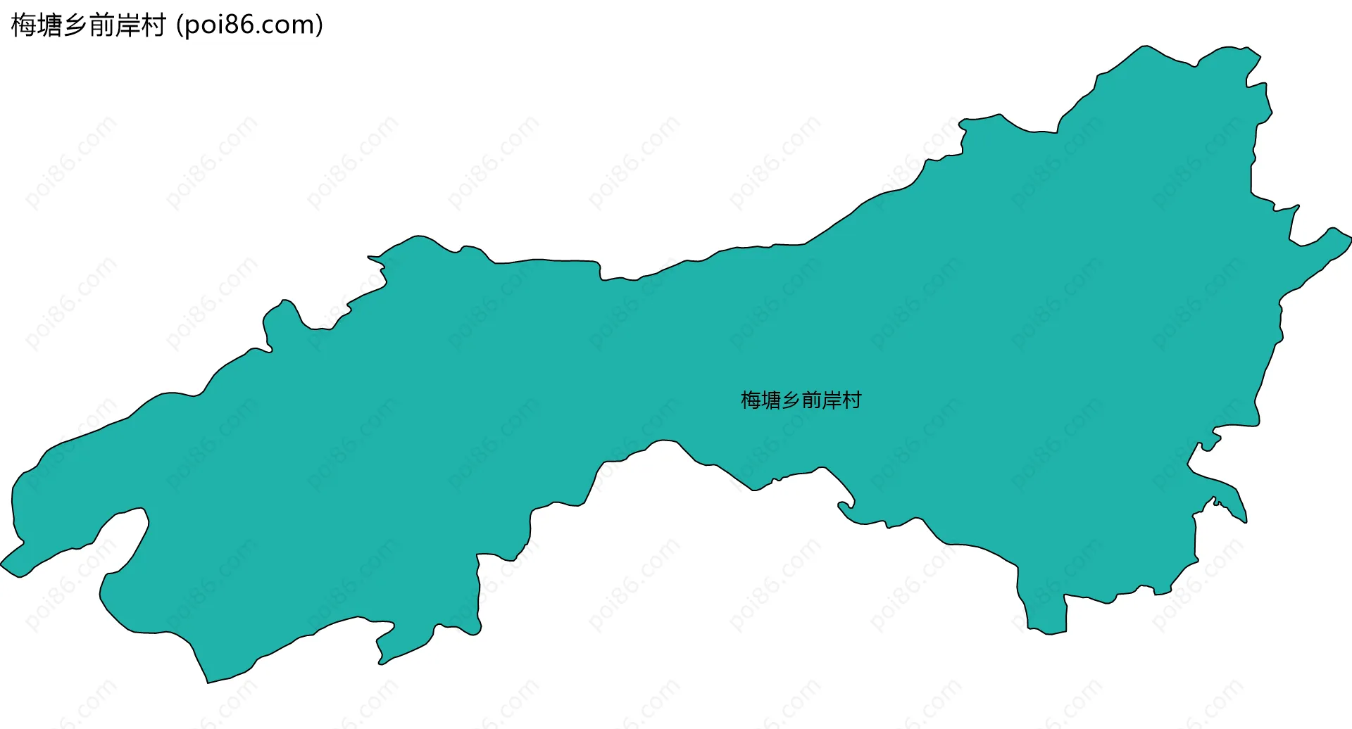 梅塘乡前岸村边界地图