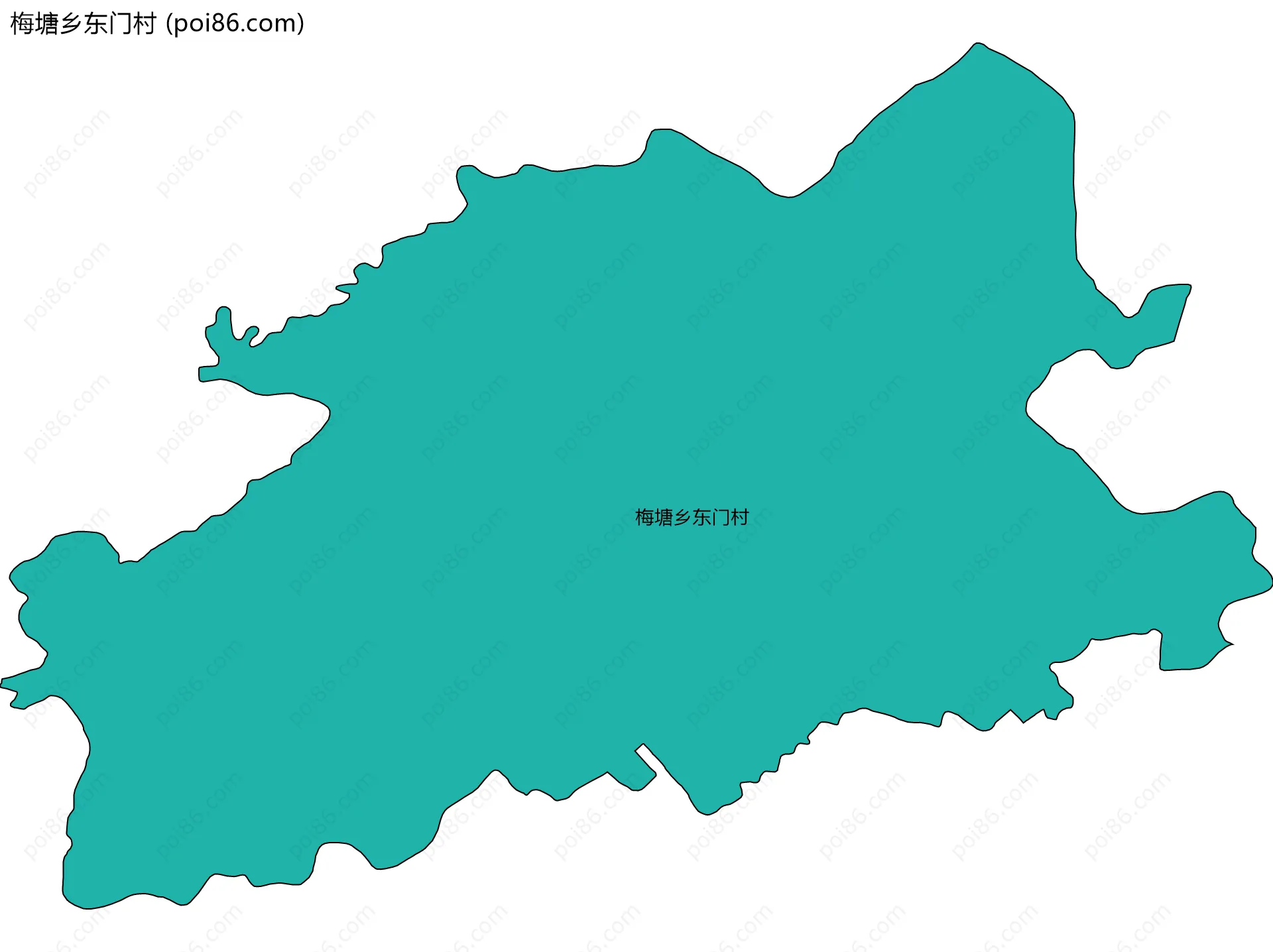 梅塘乡东门村边界地图