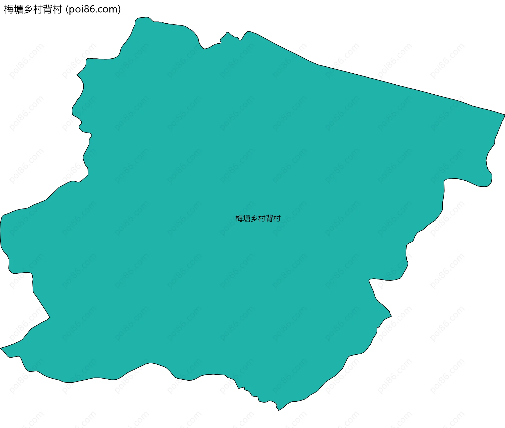 梅塘乡村背村边界地图