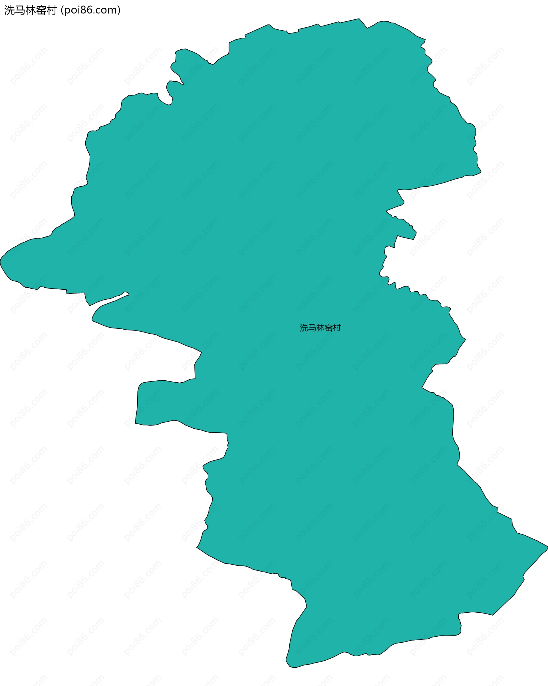洗马林窑村边界地图