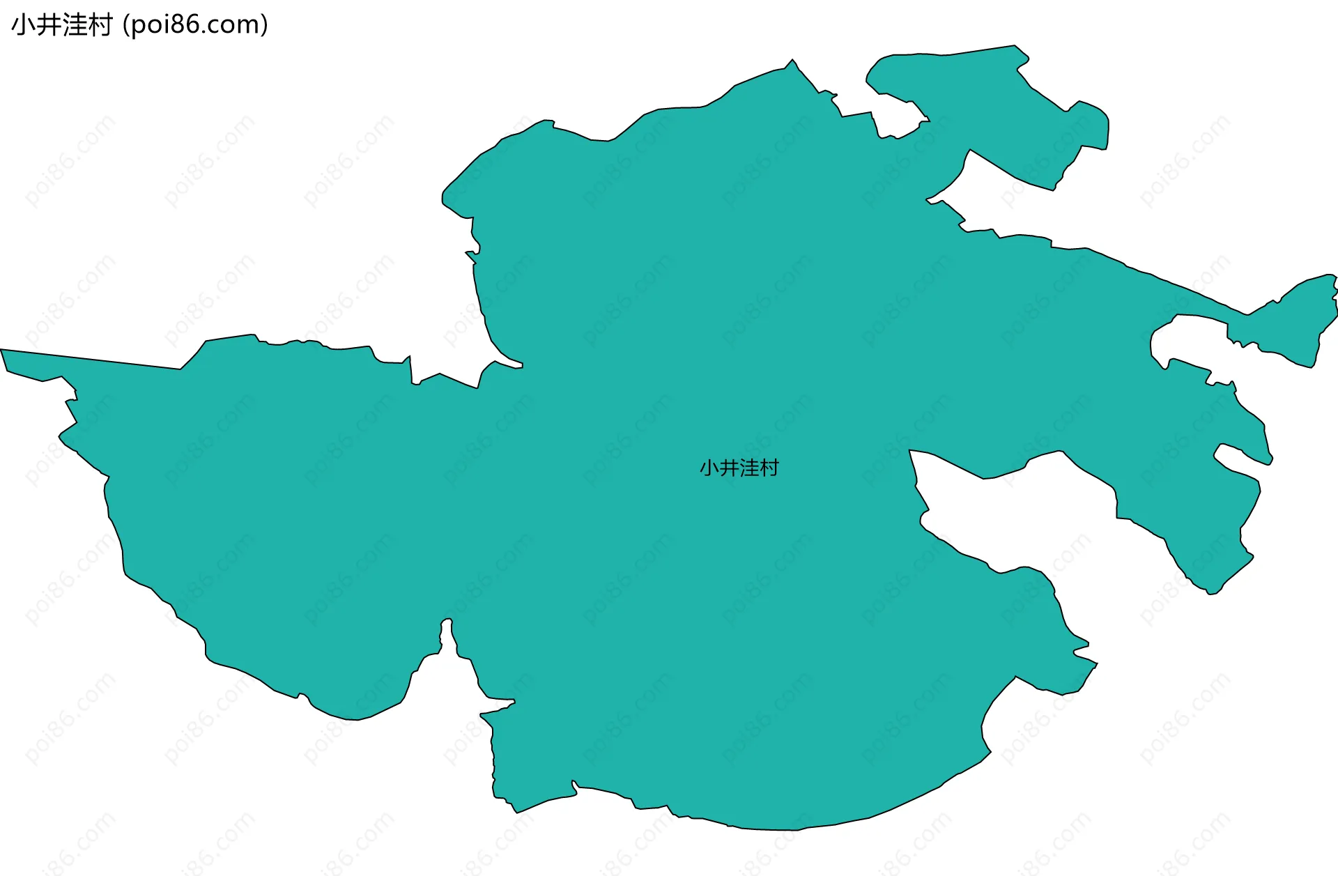 小井洼村边界地图