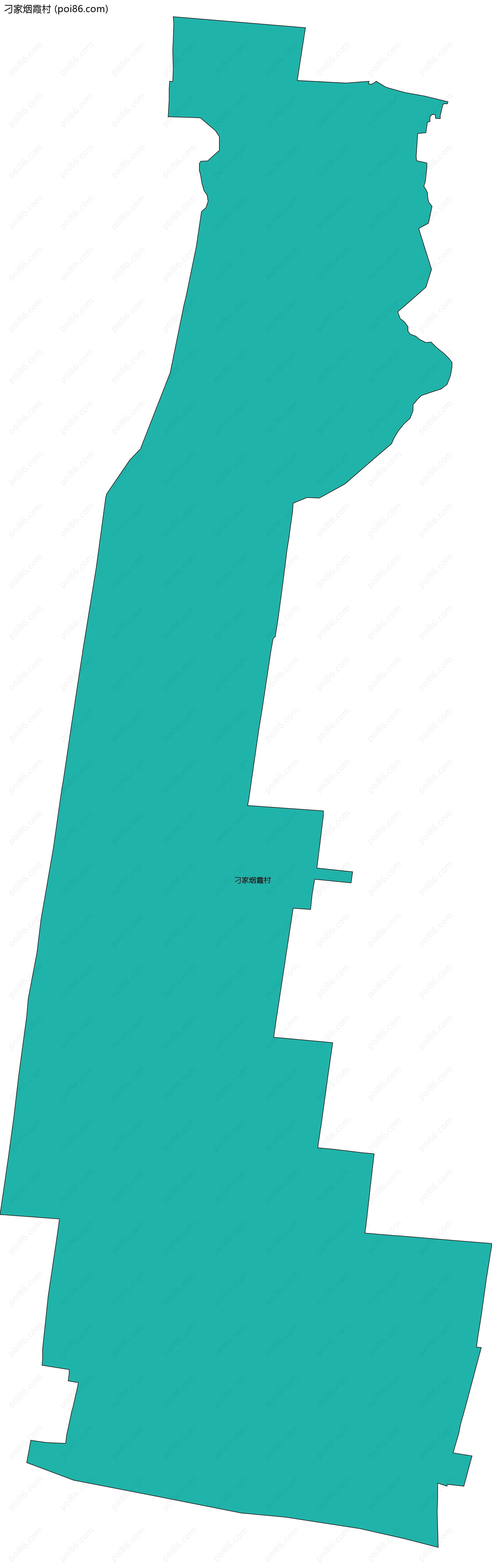 刁家烟霞村边界地图